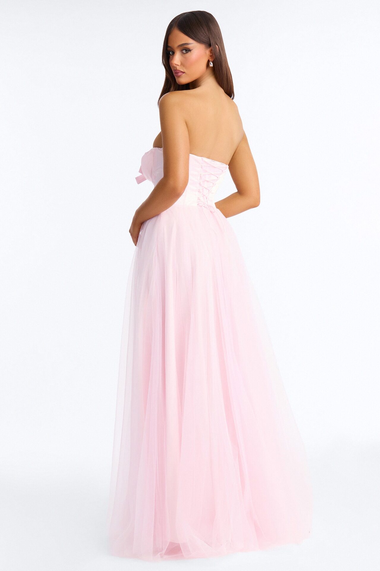 Sweet And Femme Tulle Gown - Pink