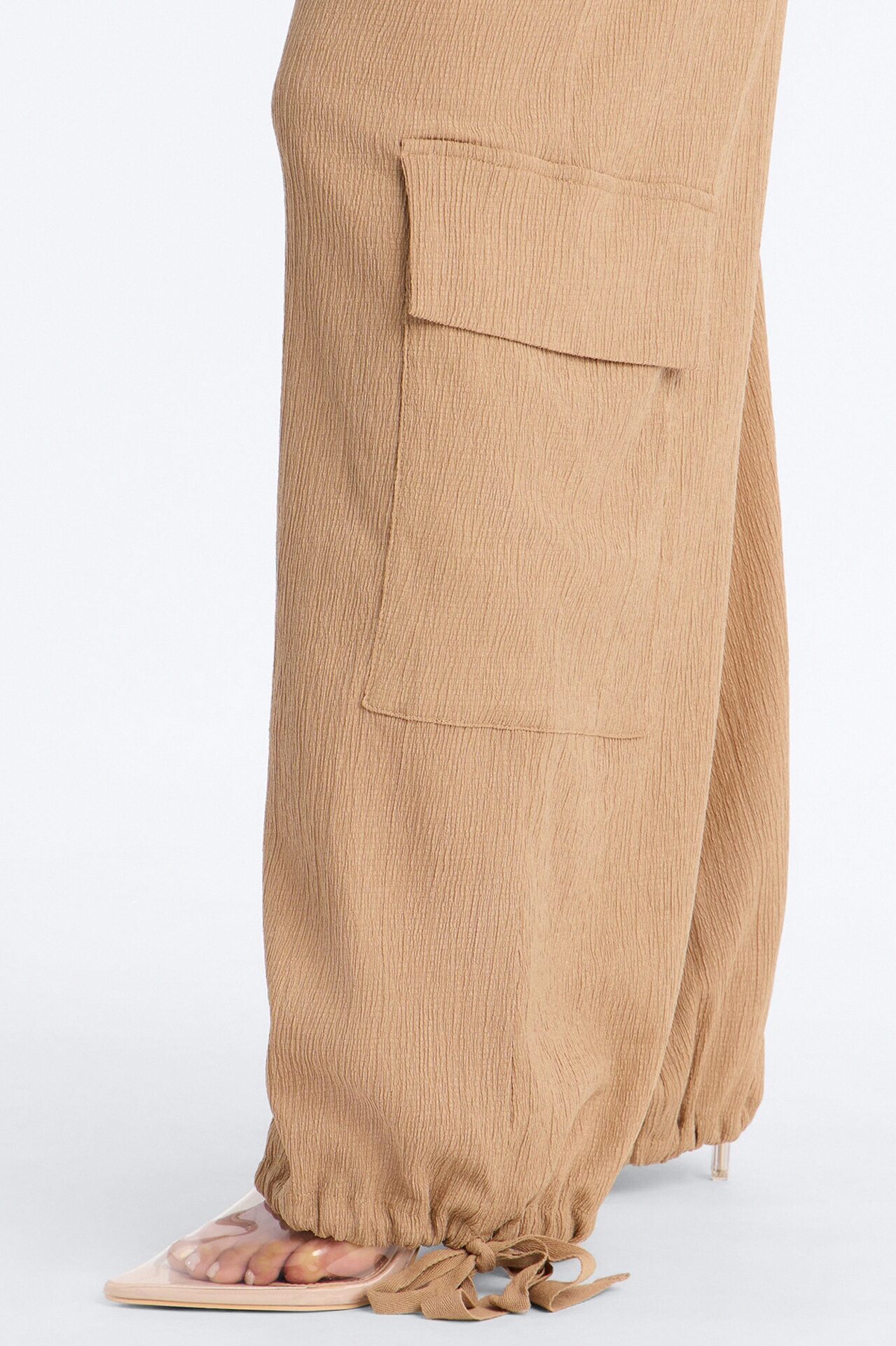 Lorena Drawstring Top And Jogger Set - Taupe