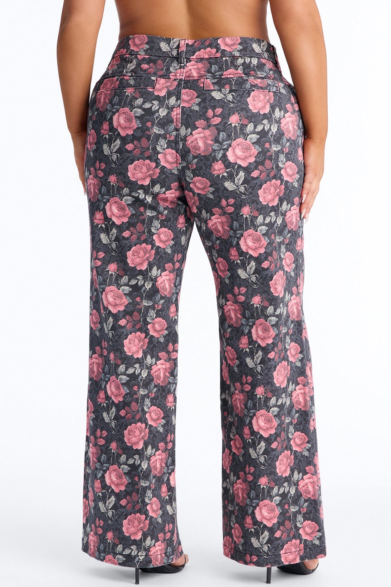 Garden Of Love Trouser Wide Leg Jeans - Black/combo