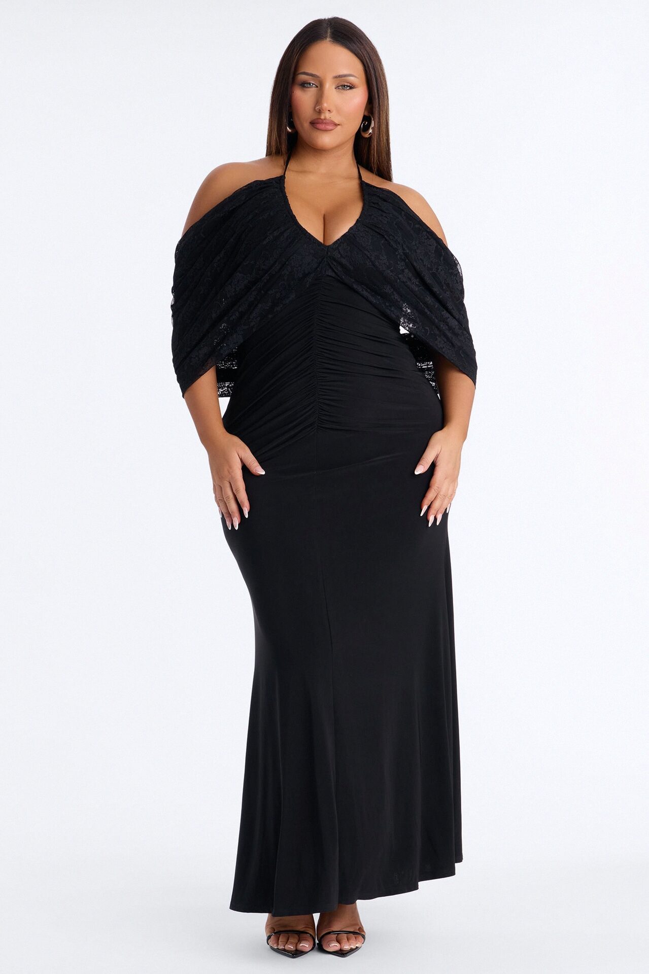 Loveable Aura Lace Maxi Dress - Black