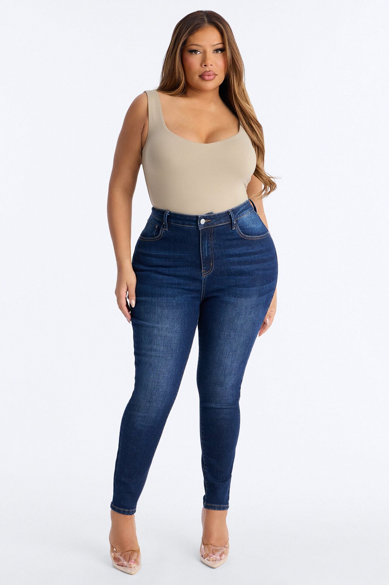 Quinn Double Lined Tank Top - Olive