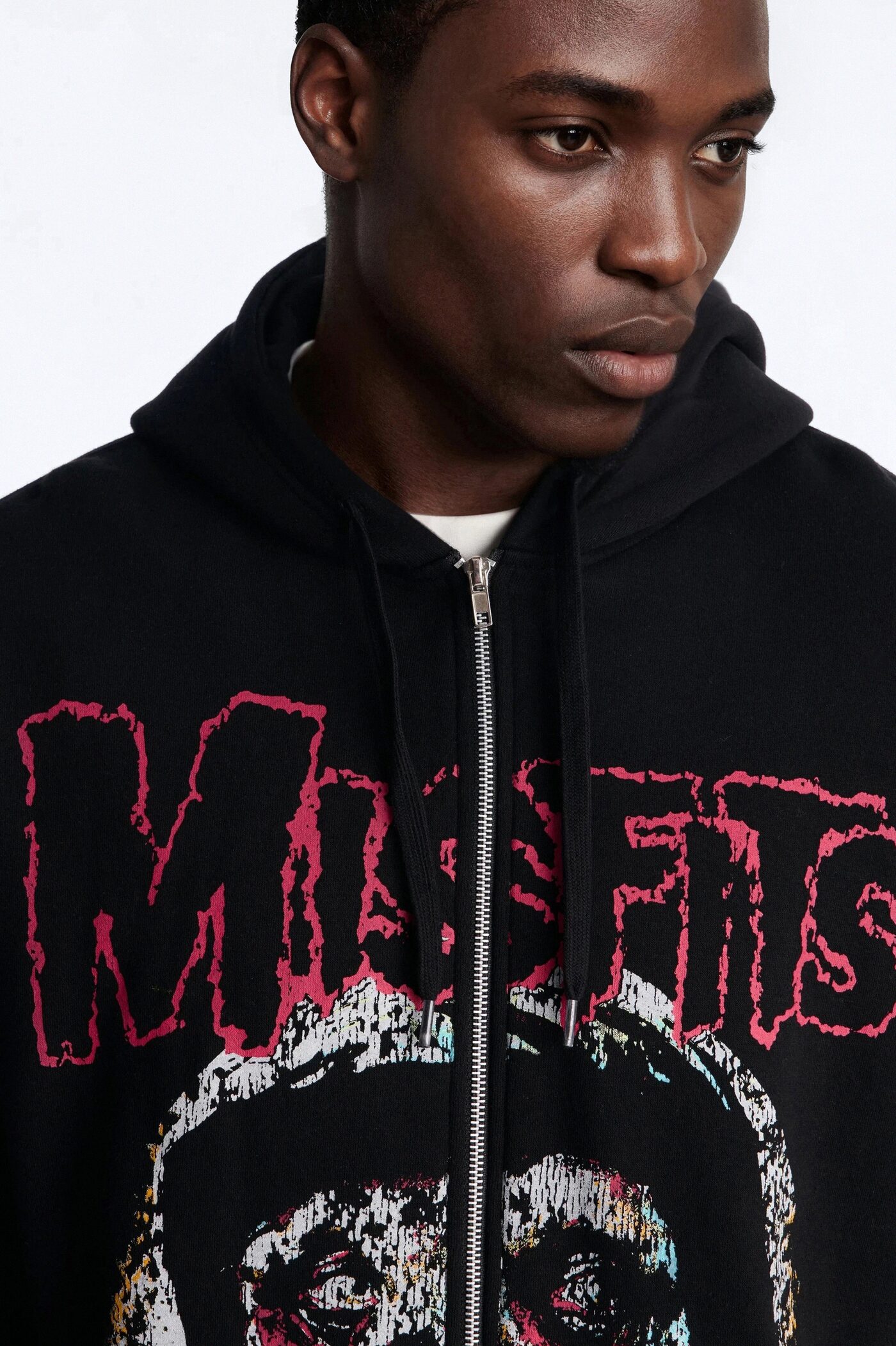 MIsfits Vintage Zip Hoodie - Black Wash