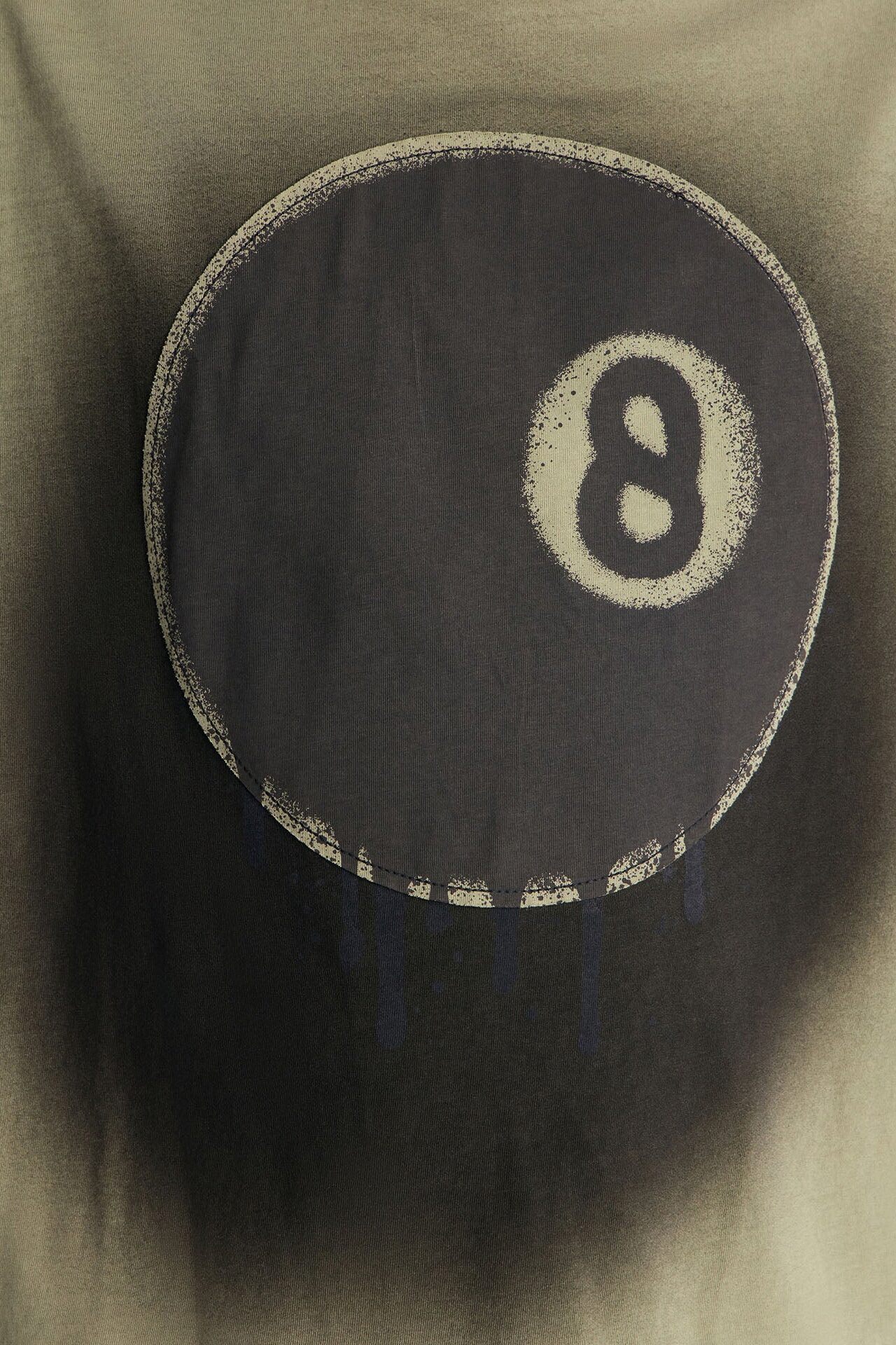 Fading Out 8 Ball Short Sleeve Tee - Olive