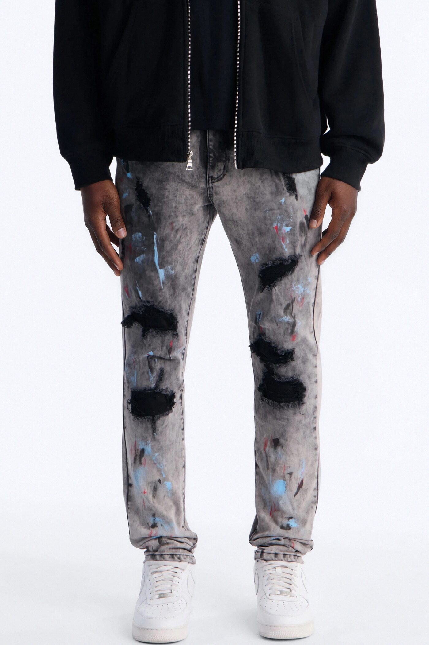 Stacked Skinny Urban Spill Jean - Black Wash