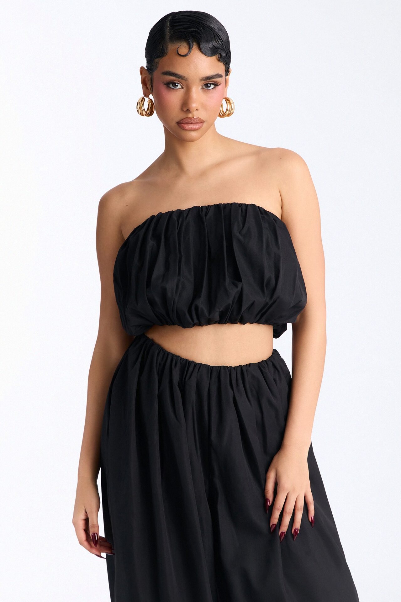 So Into You Balloon Pant Set - Black