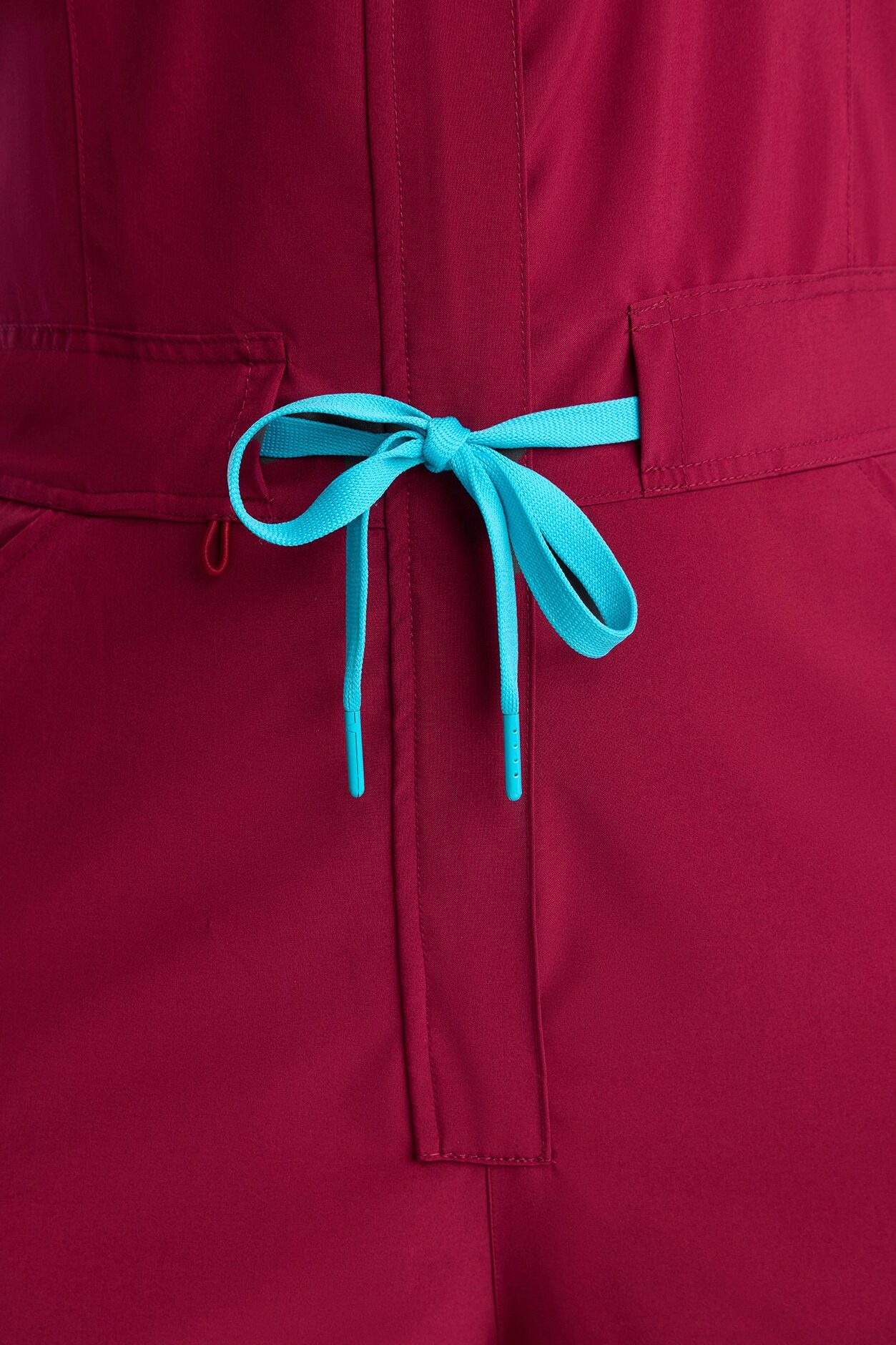 Ready Next Shift Stretch Scrub Jumpsuit - Burgundy