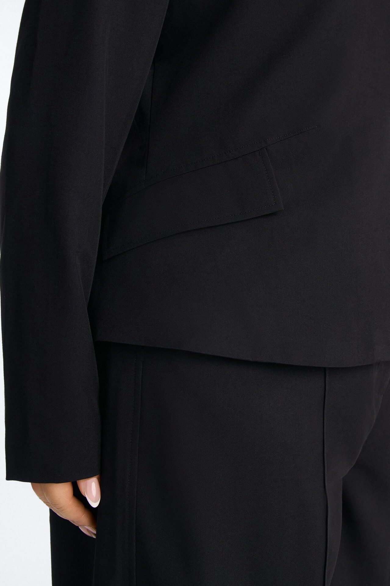 Normani Collarless Blazer - Black