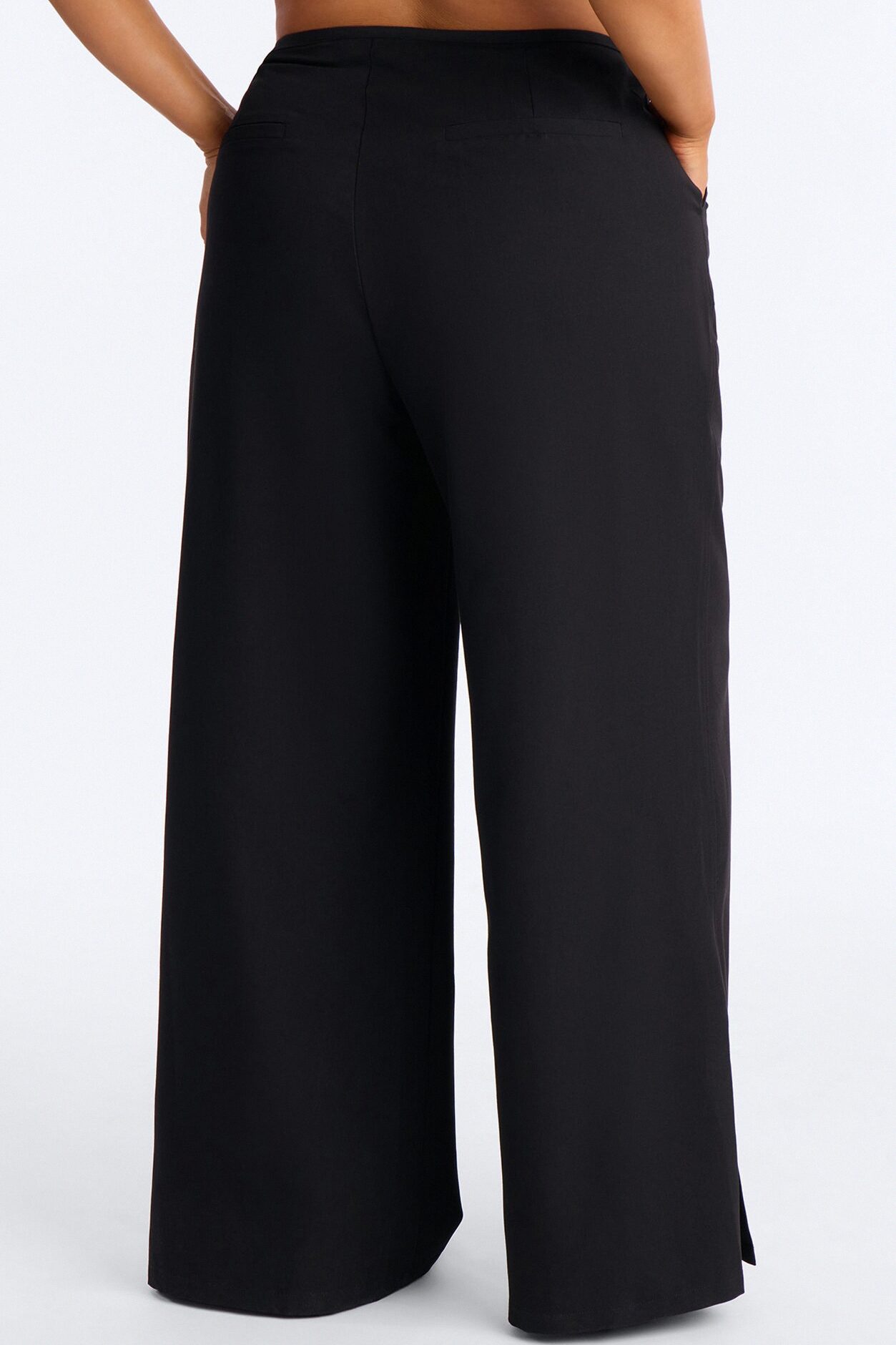 Normani High Rise Straight LegTrouser Pant 33″ - Black