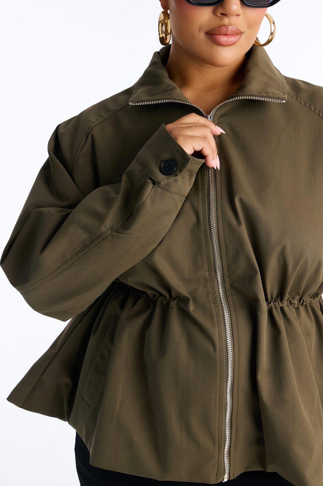 On Duty Funnel Neck Utility Anorak - Olive