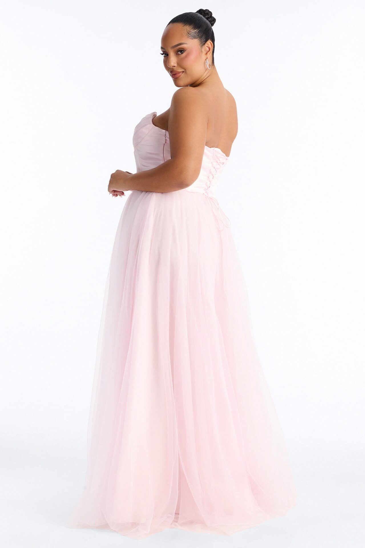 Sweet And Femme Tulle Gown - Pink