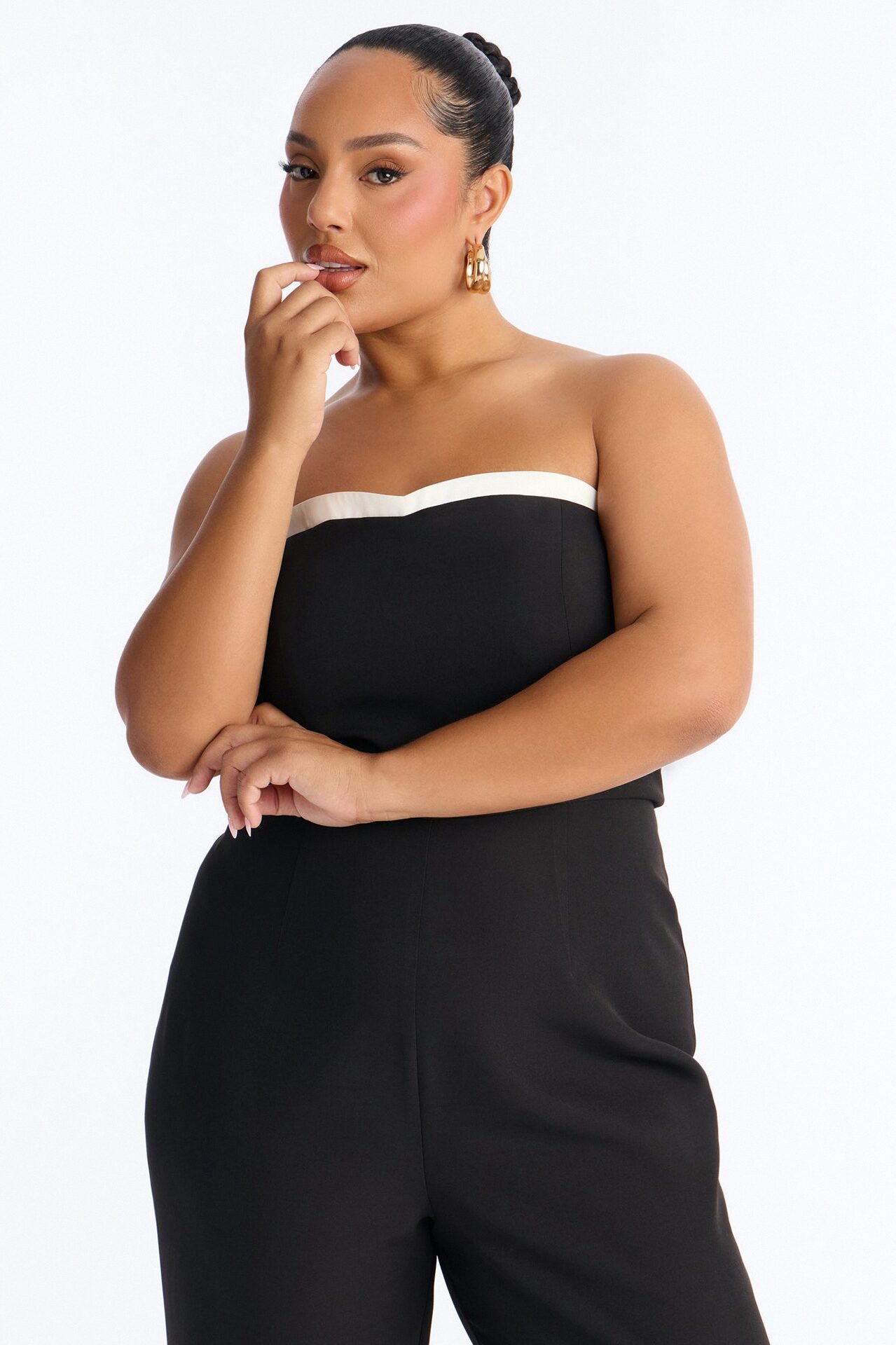 Hana Strapless Jumpsuit - Black