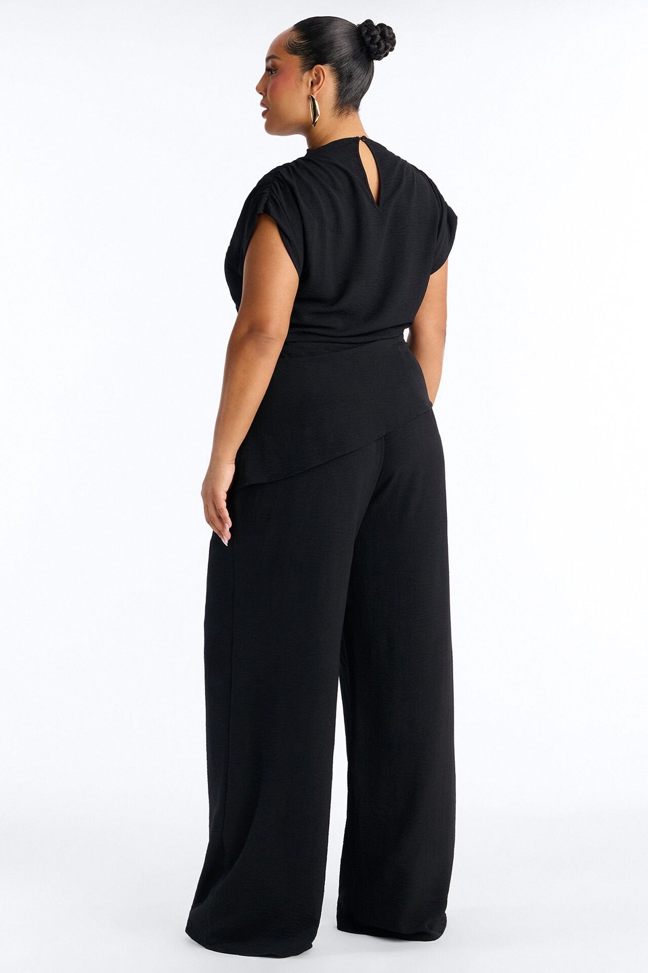 Marissa Ruched Pant Set - Black