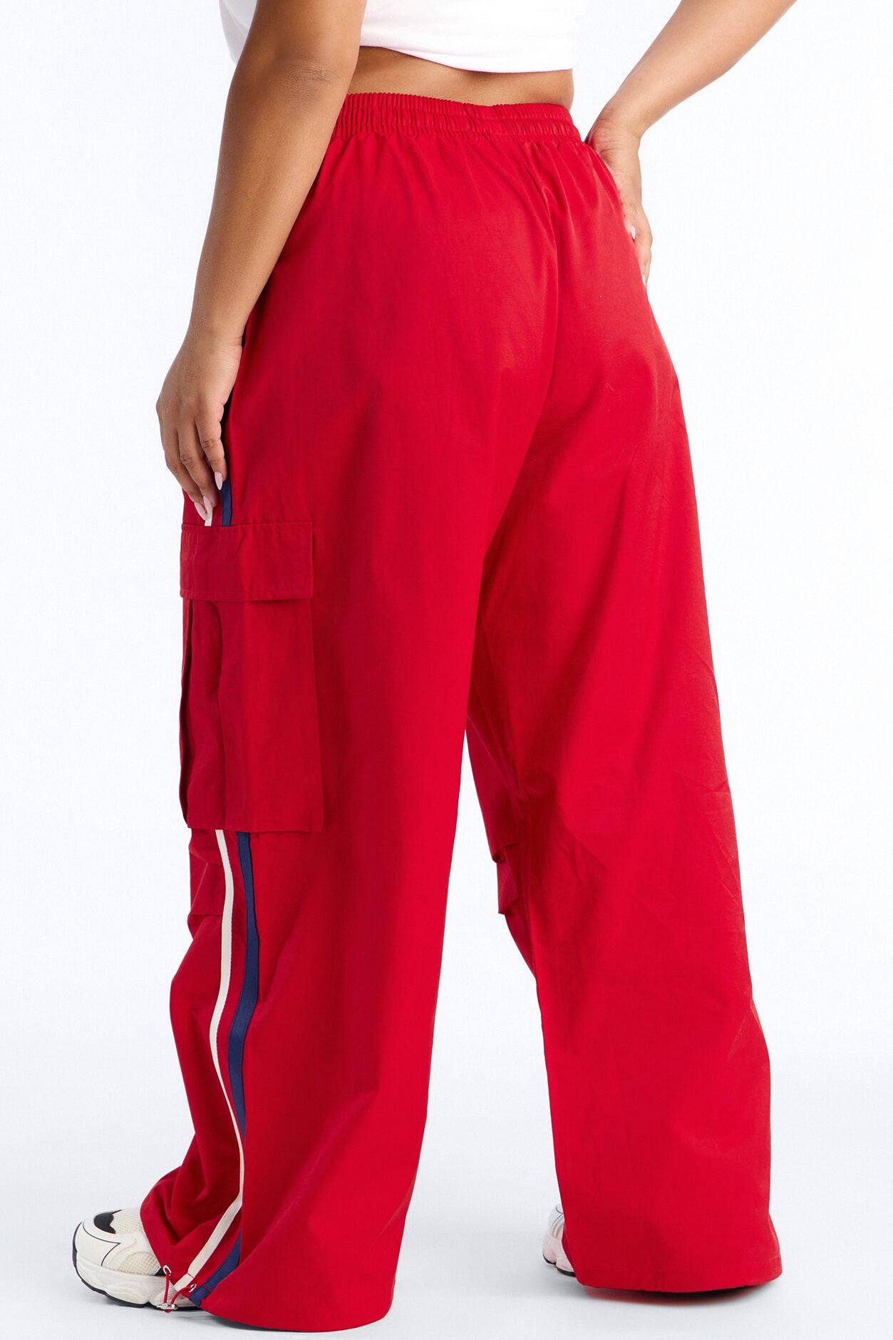 What She Said Windbreaker Track Pant - Red