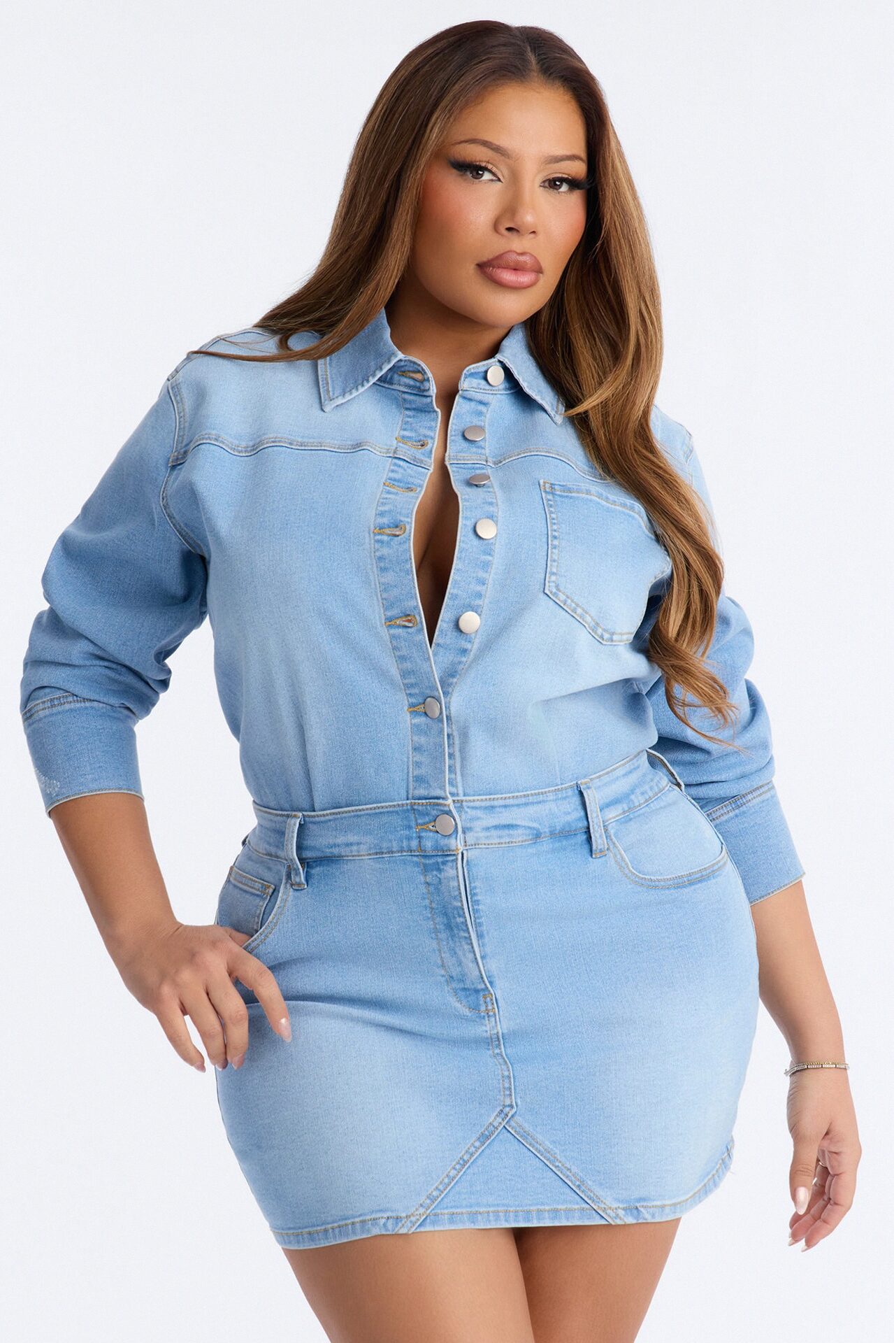 Belleville Denim Mini Dress - Light Wash