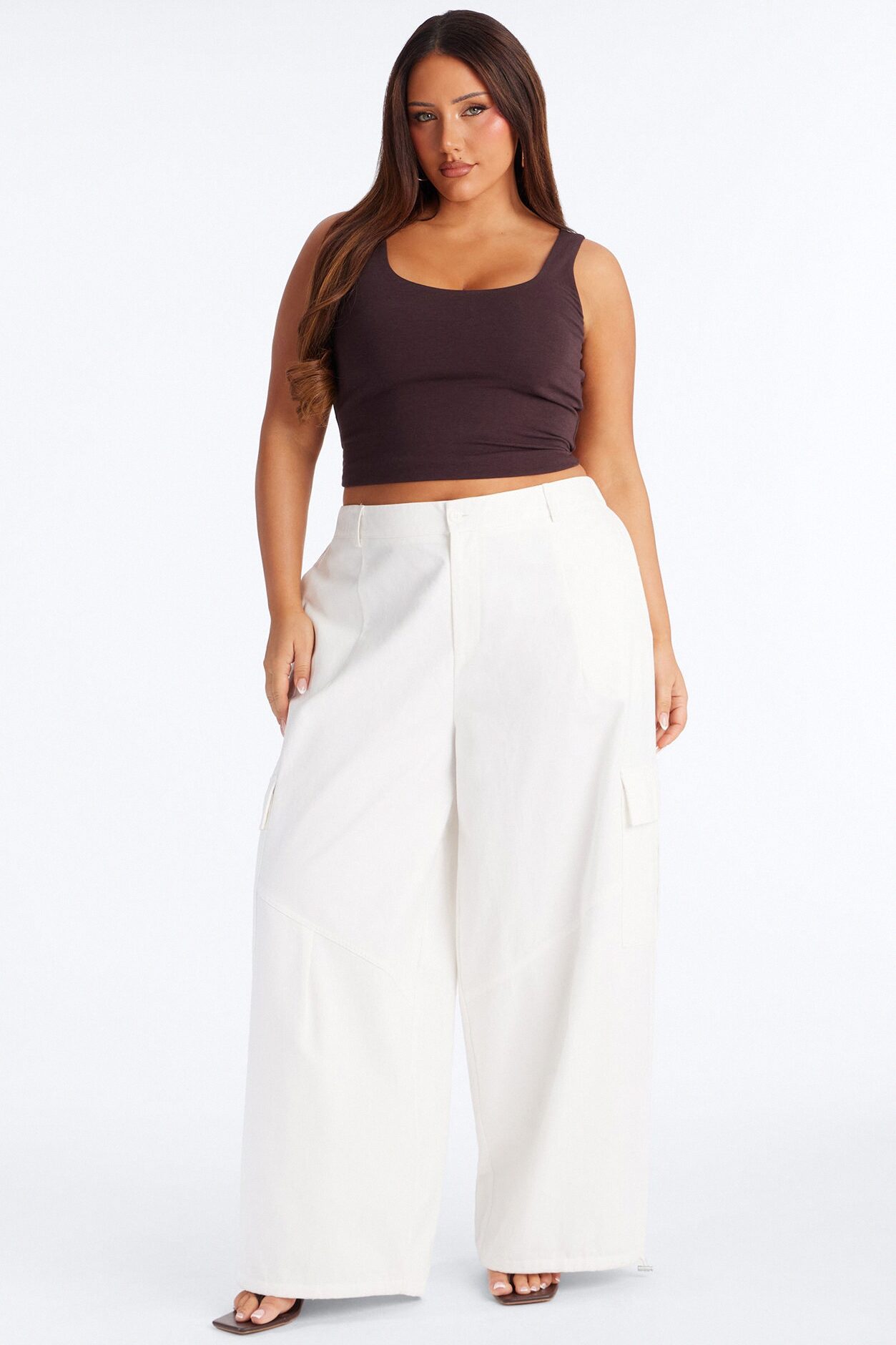 Aerin Mid Rise Cargo Jogger Pant 30″ - Ivory