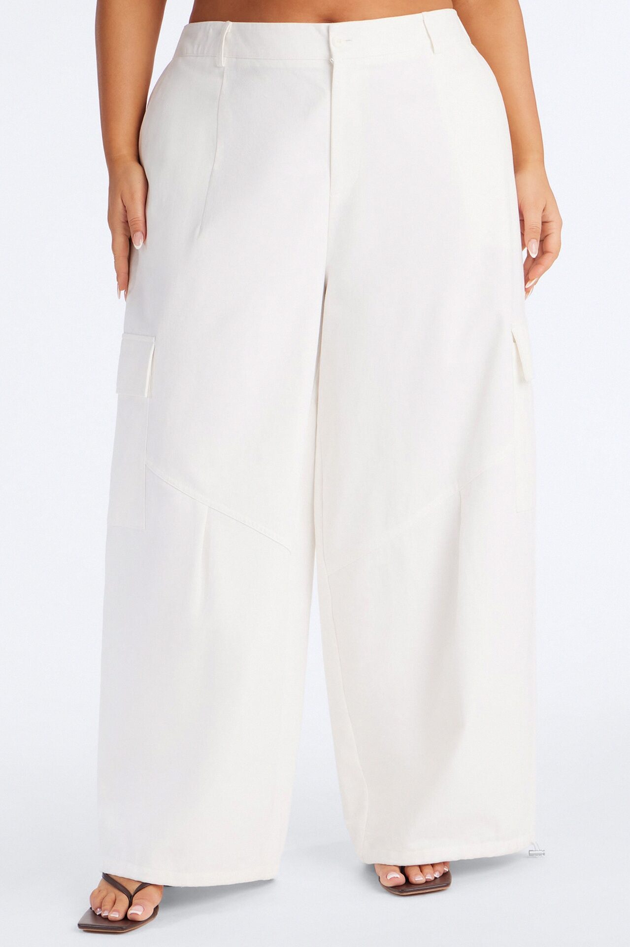 Aerin Mid Rise Cargo Jogger Pant 30″ - Ivory