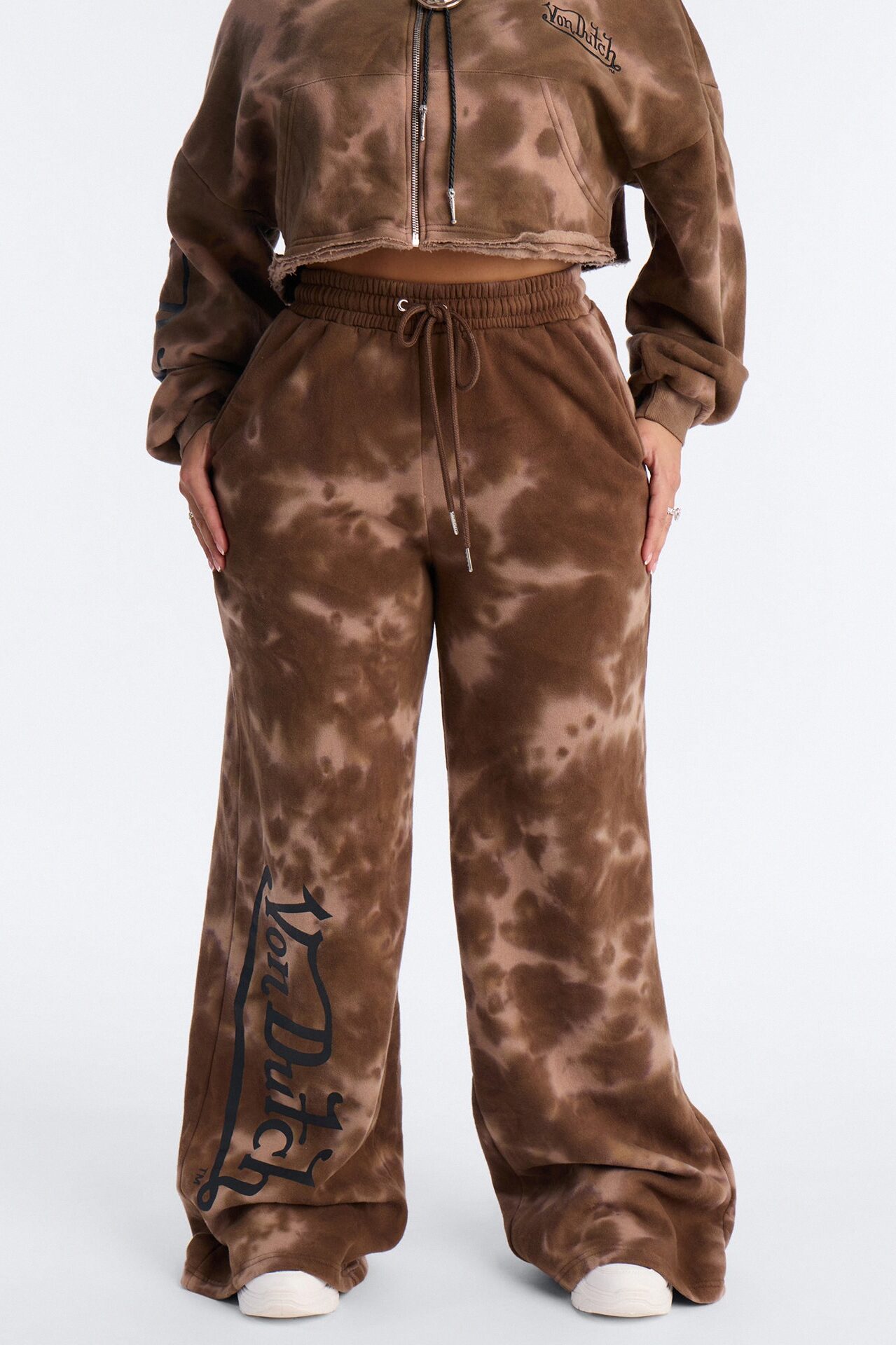Von Dutch Ash Rider Washed Pants - Brown Combo