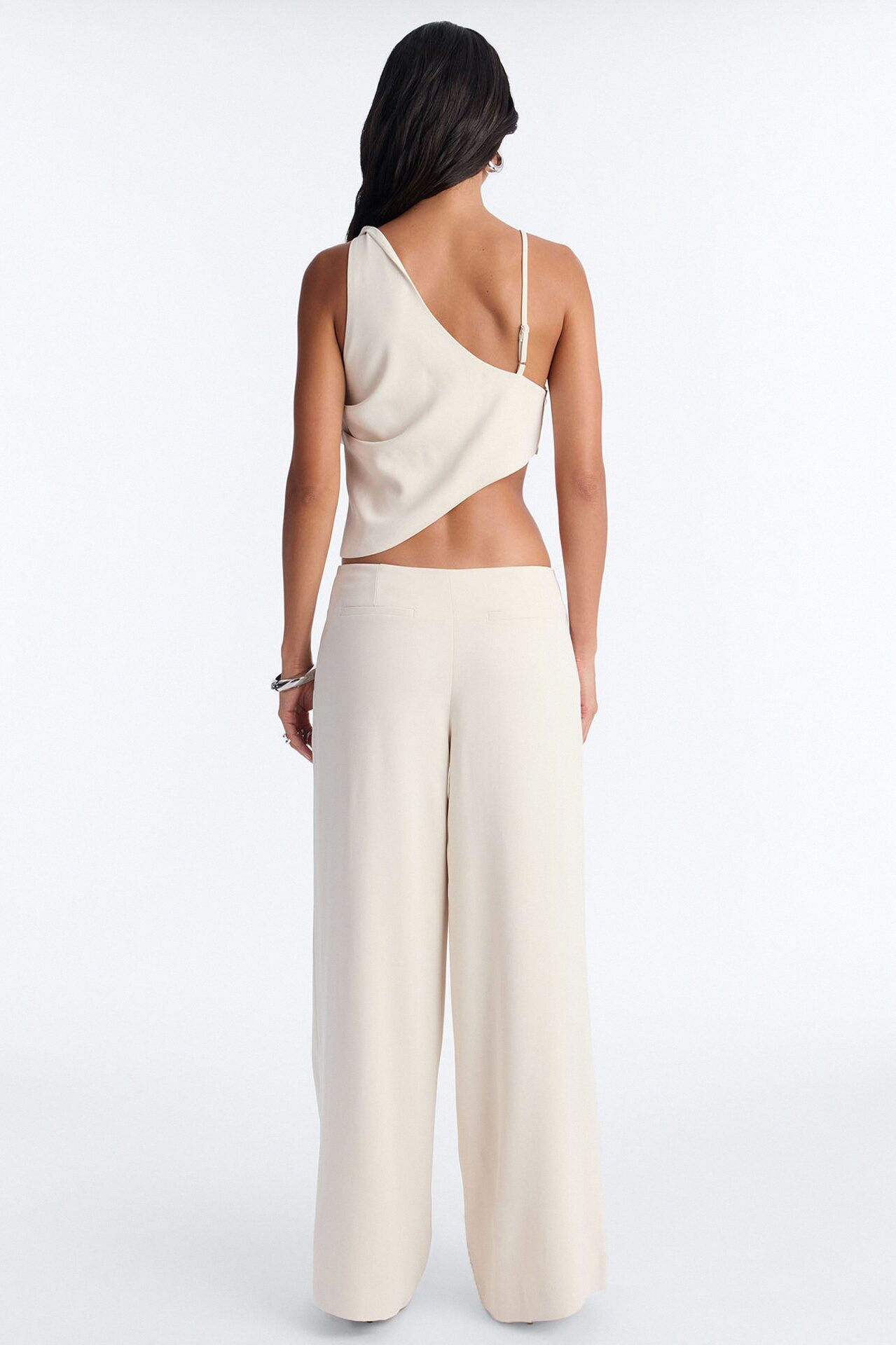 Wildflower Crepe Pant Set - Off White