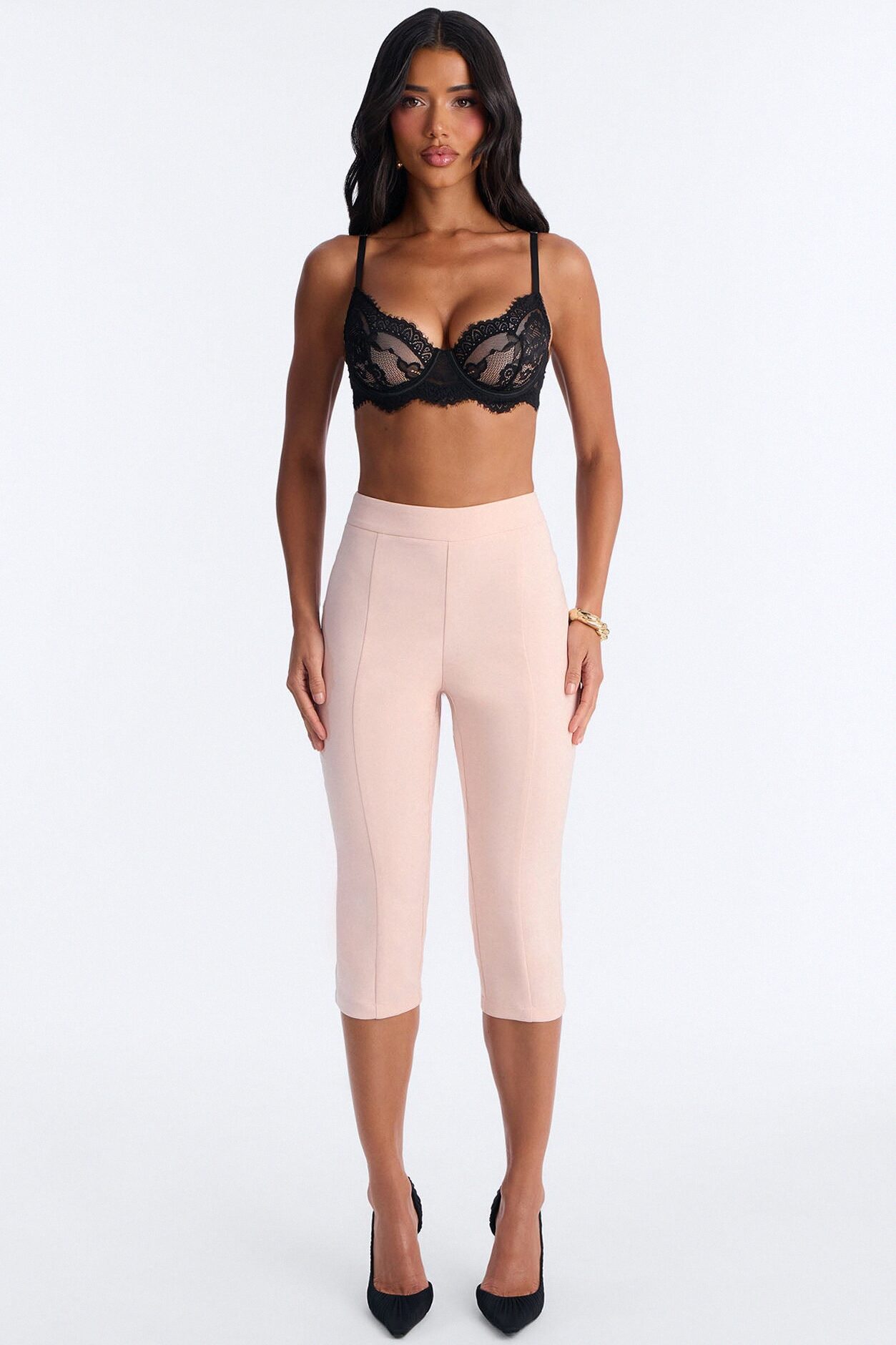 City Affair Blazer Capri Set - Light Pink