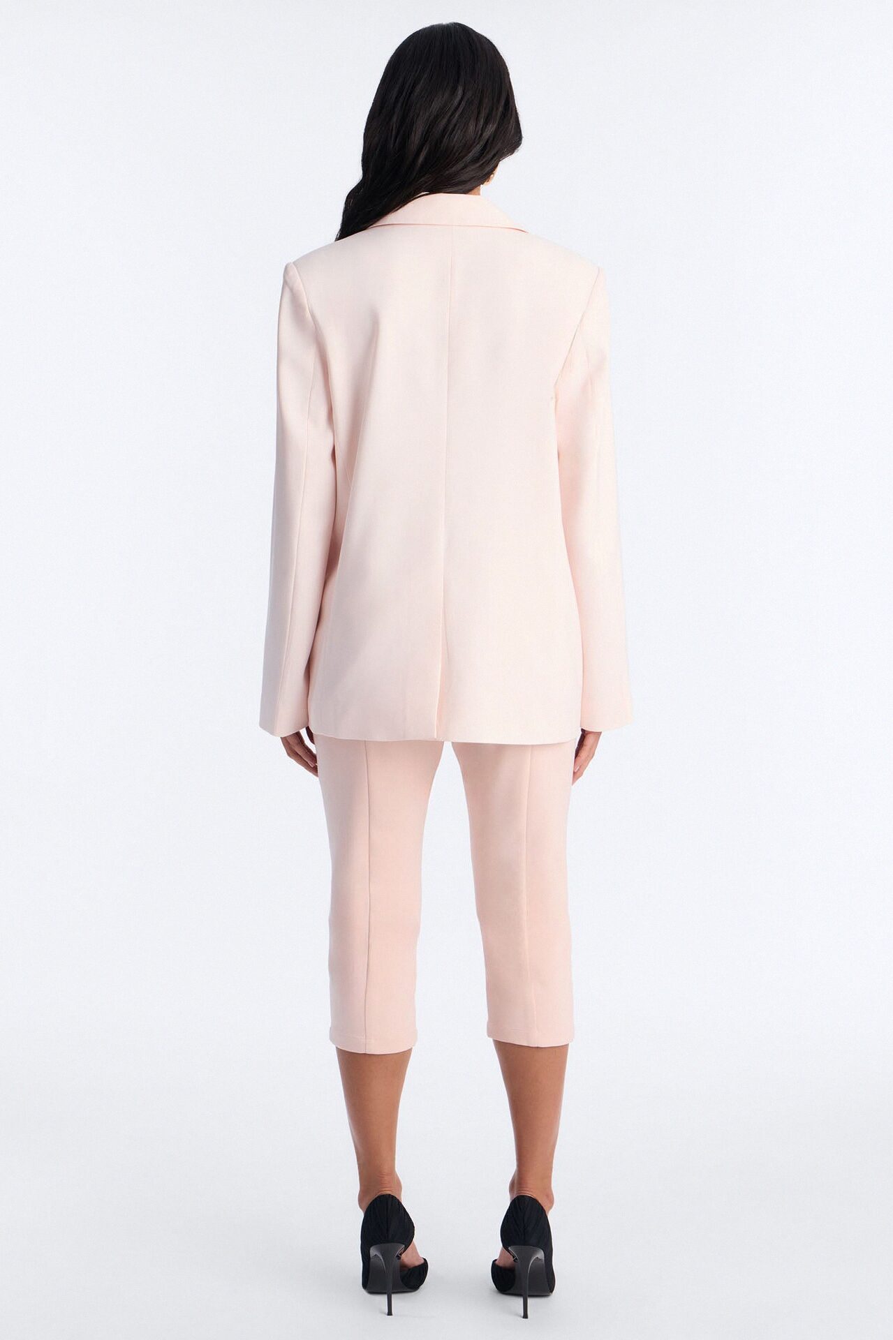 City Affair Blazer Capri Set - Light Pink
