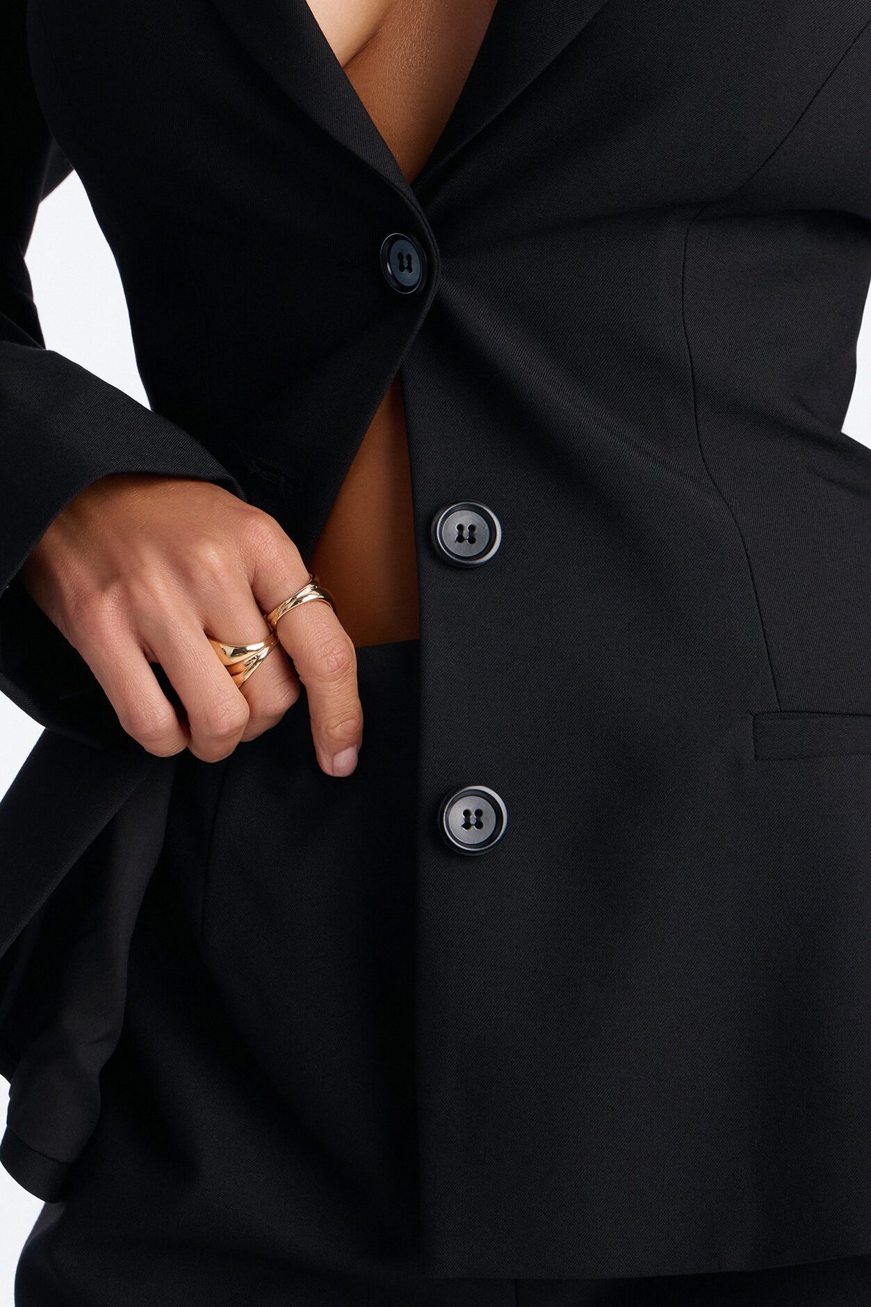 Soft Spoken Blazer Romper - Black