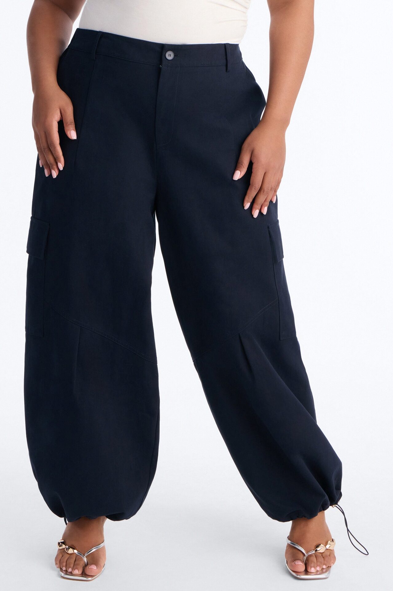 Aerin Mid Rise Cargo Jogger Pant 30″ - Navy