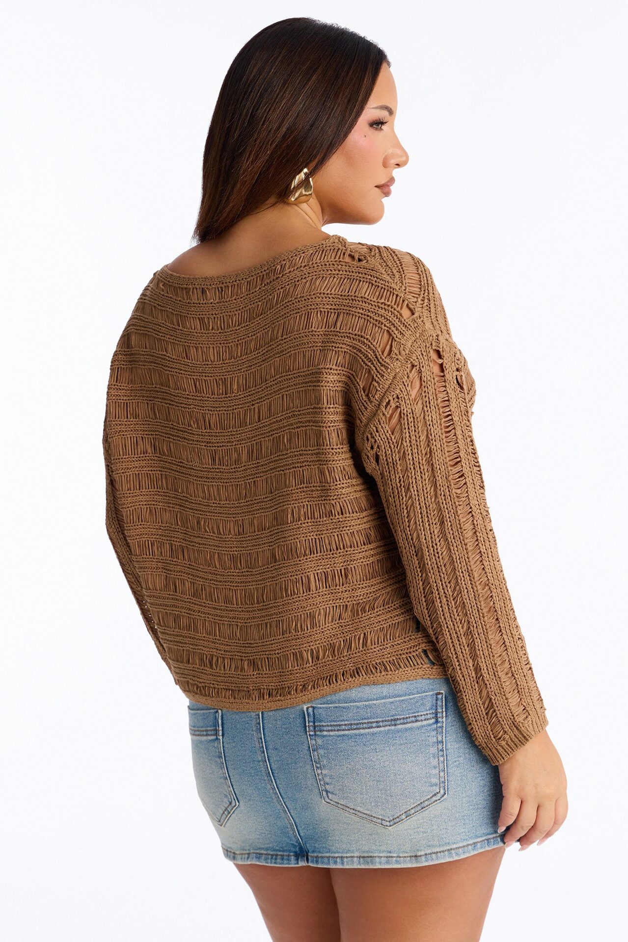 Cute As Ever Distressed Sweater - Olive