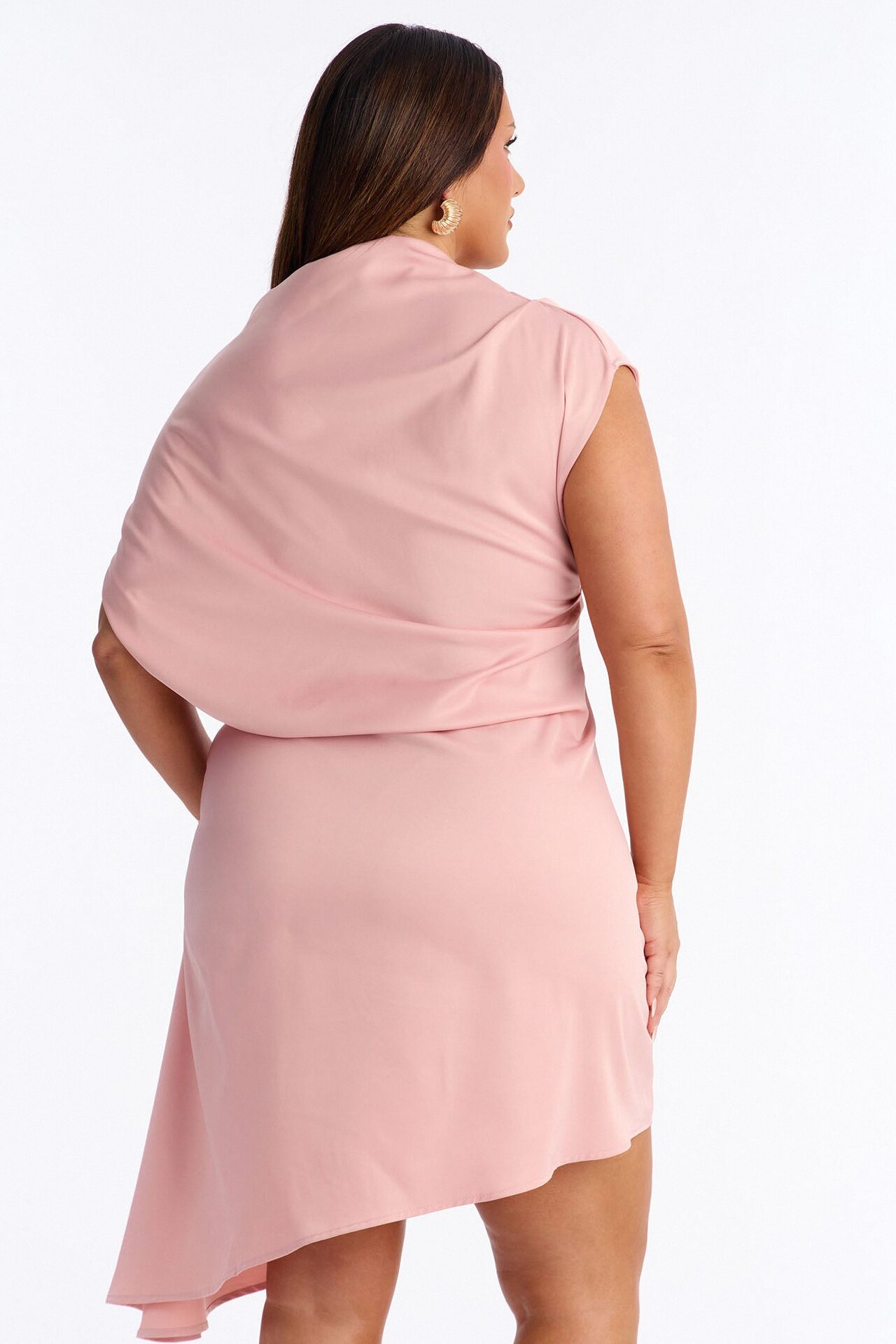 Bynes Satin Midi Dress - Mauve