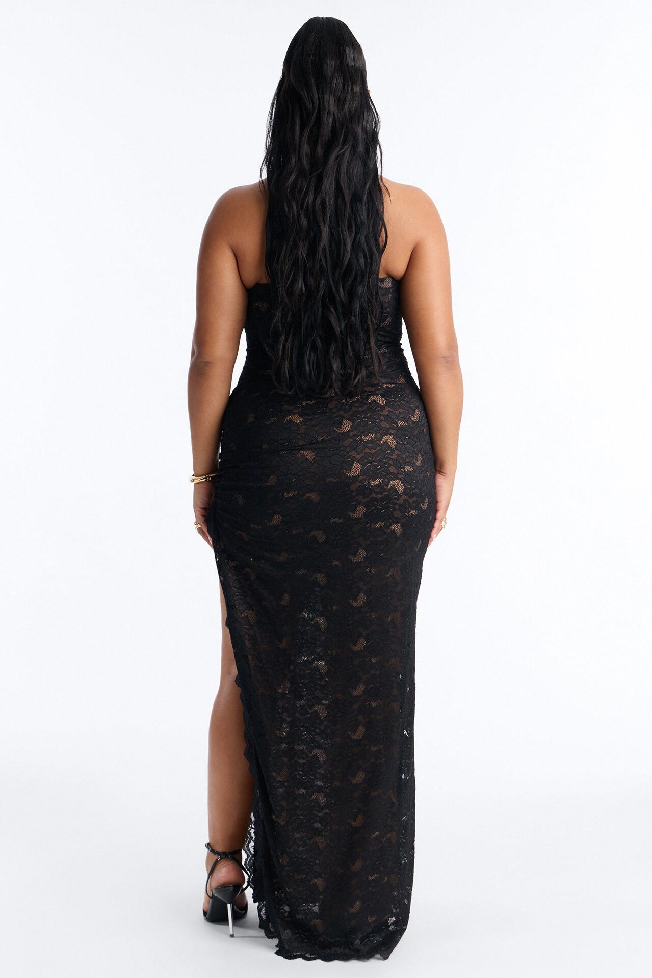 Lovely In Lace Maxi Dress - Black