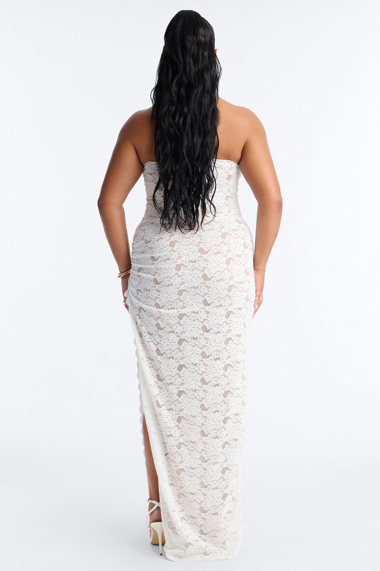 Lovely In Lace Maxi Dress - White