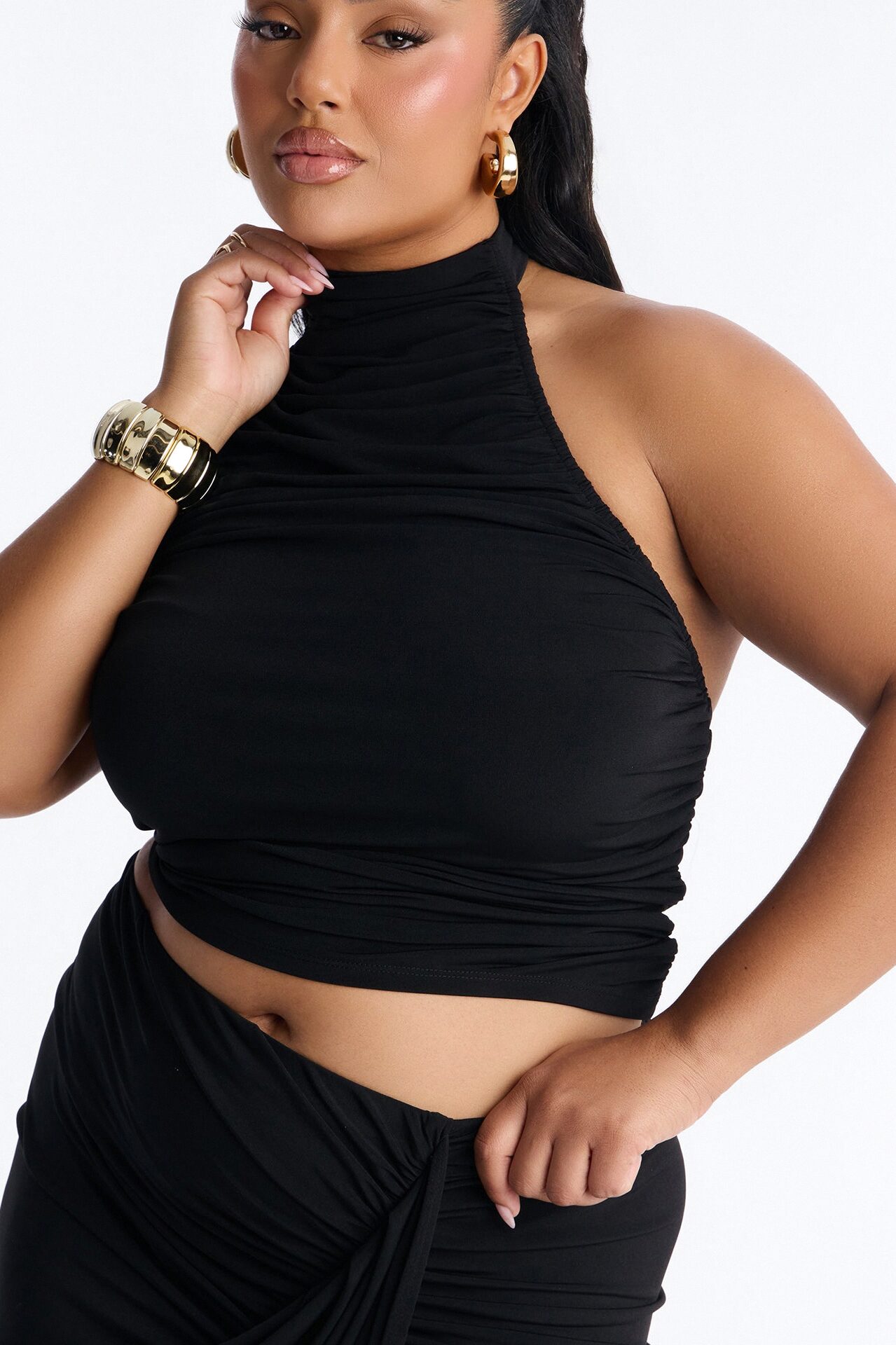 Zadie Maxi Skirt Set - Black