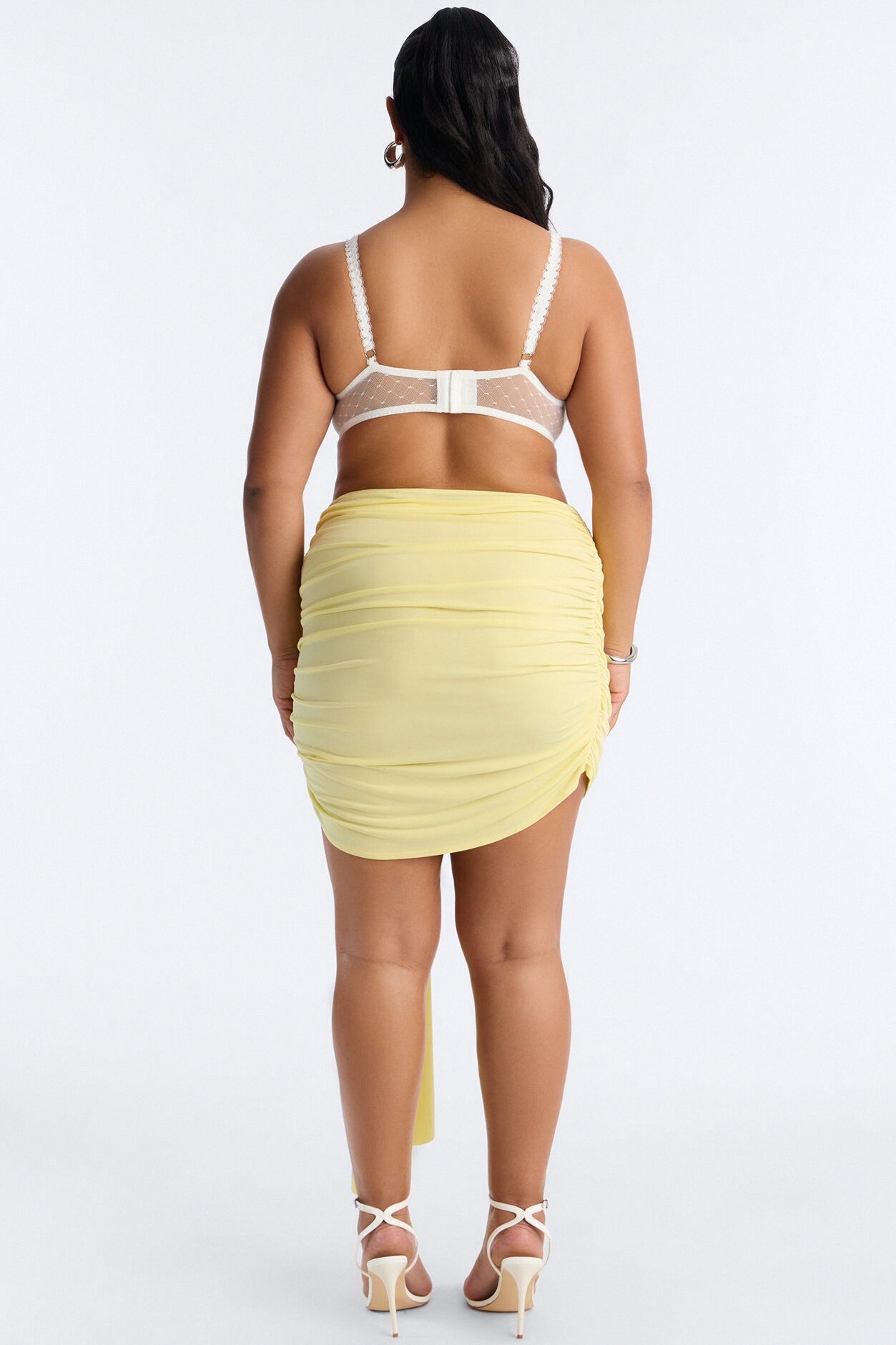 Untamed Draped Mini Skirt - Yellow