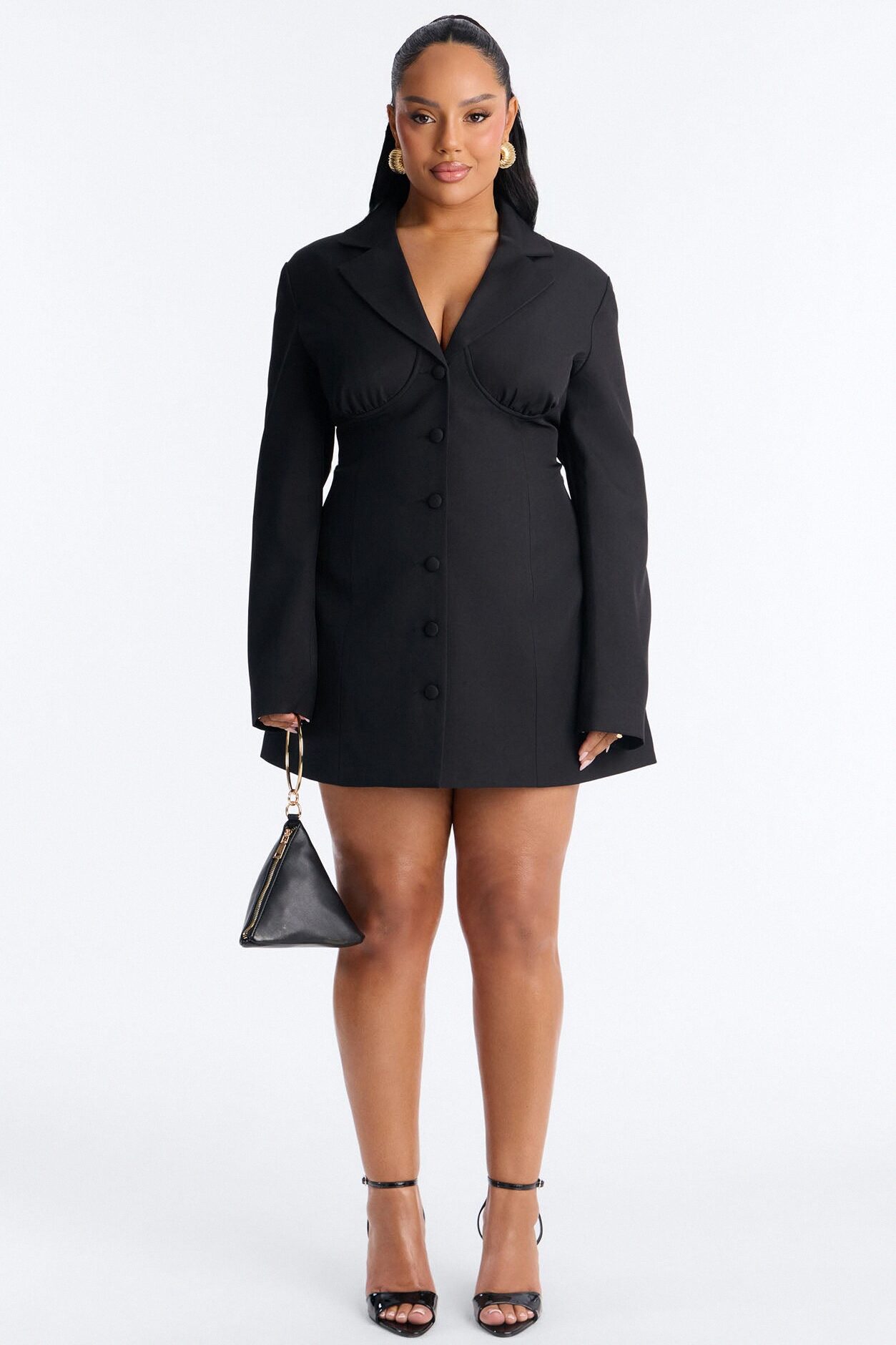 Power of You Blazer Mini Dress - Black