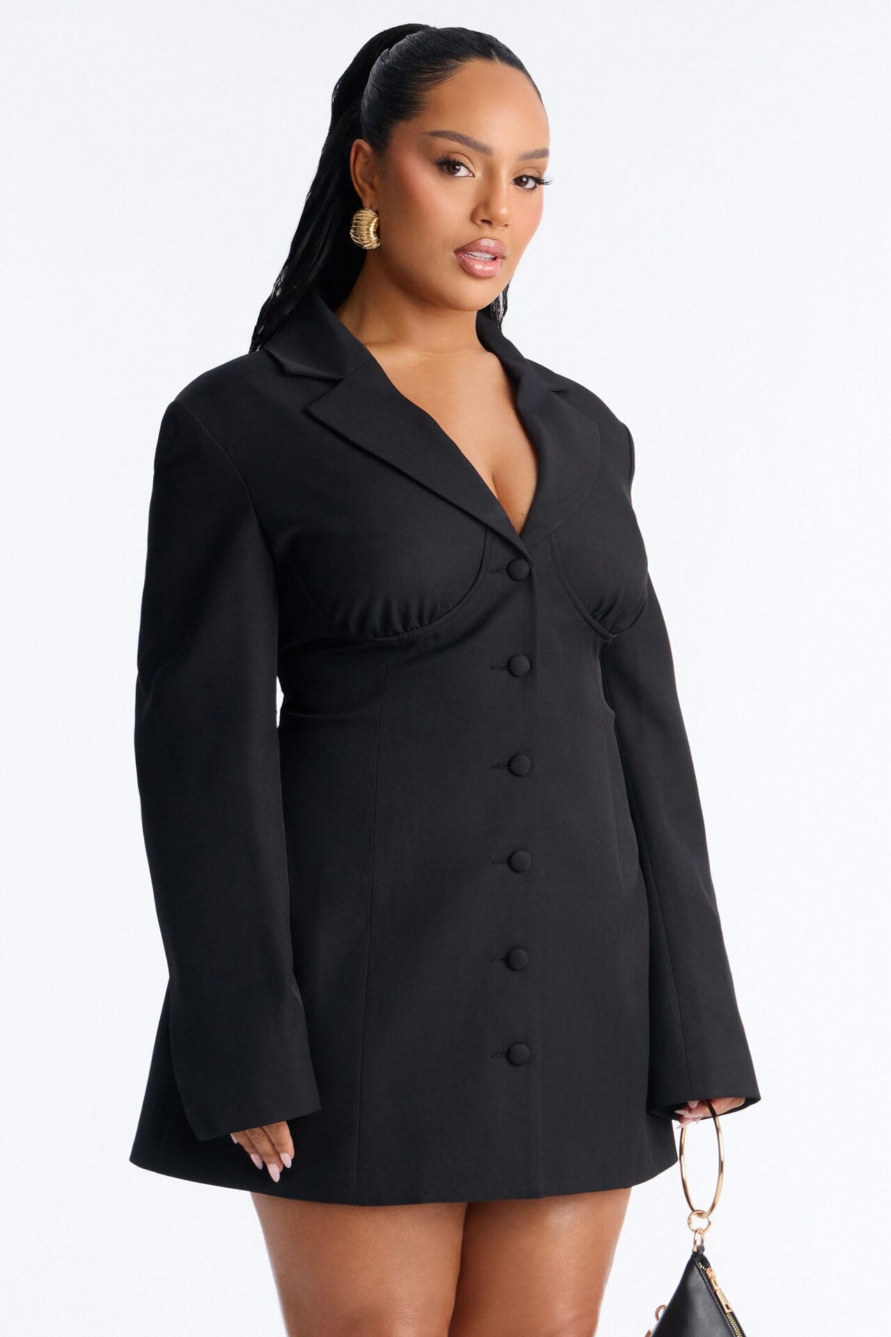 Power of You Blazer Mini Dress - Black