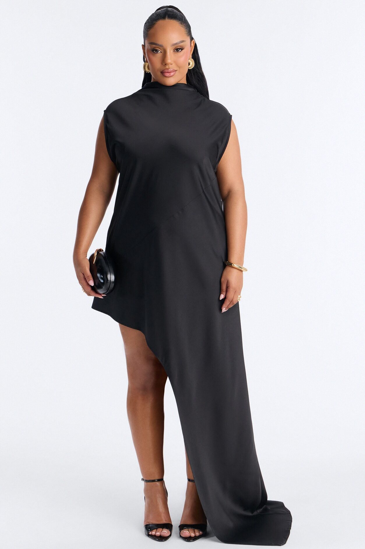 Sweet Surrender High Low Dress - Black