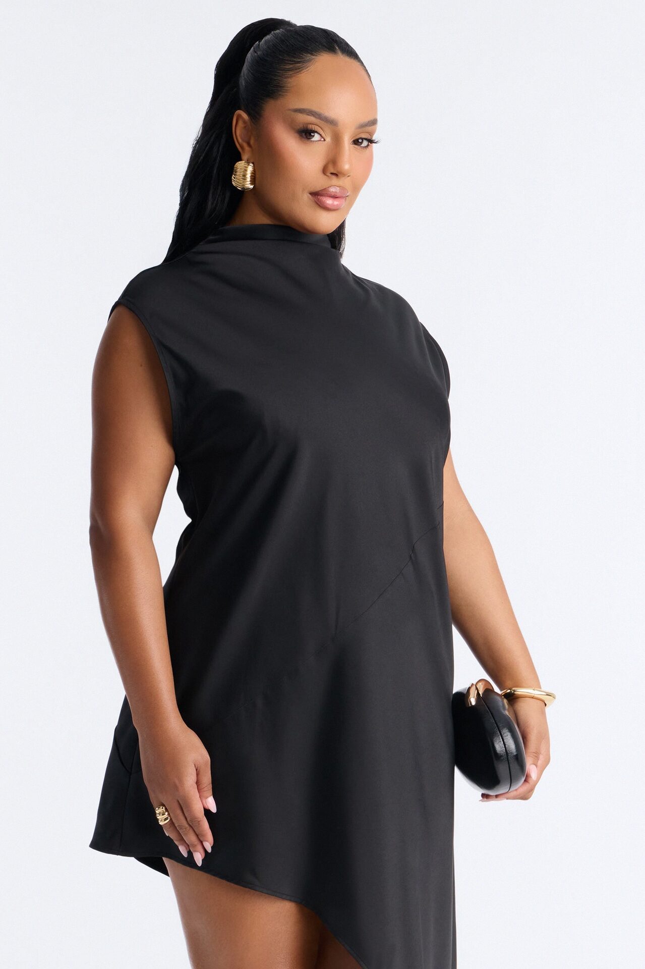 Sweet Surrender High Low Dress - Black