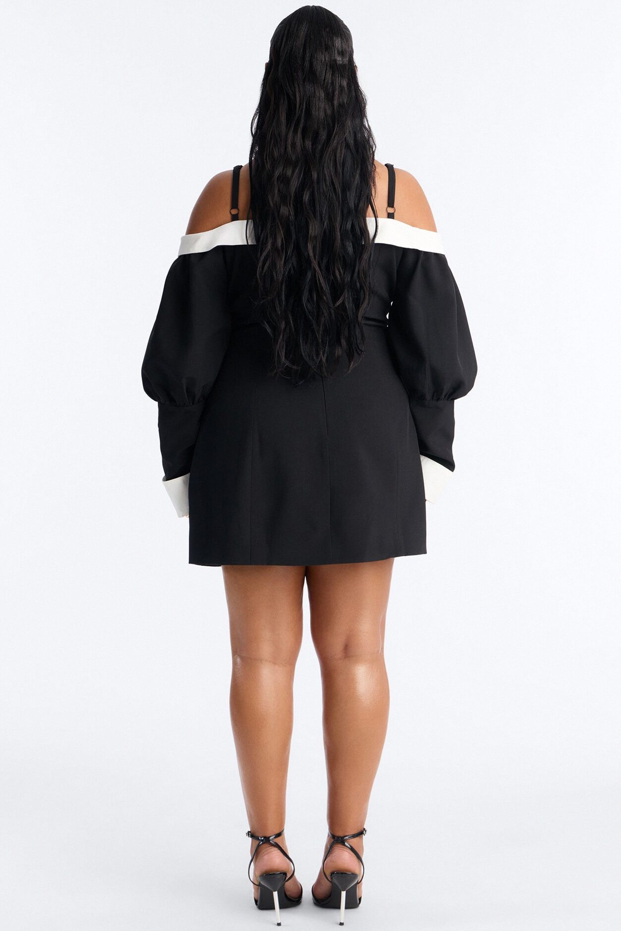 Full Bloom Mini Dress - Black/White