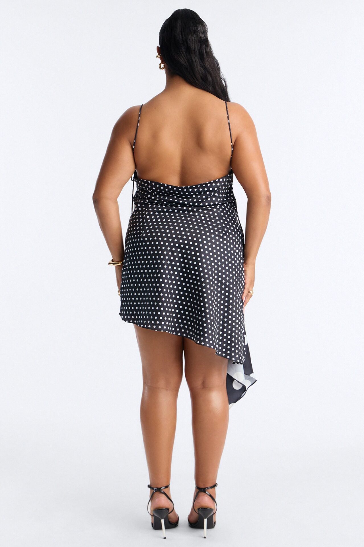 Penny Polka Dot Mini Dress - Black/White