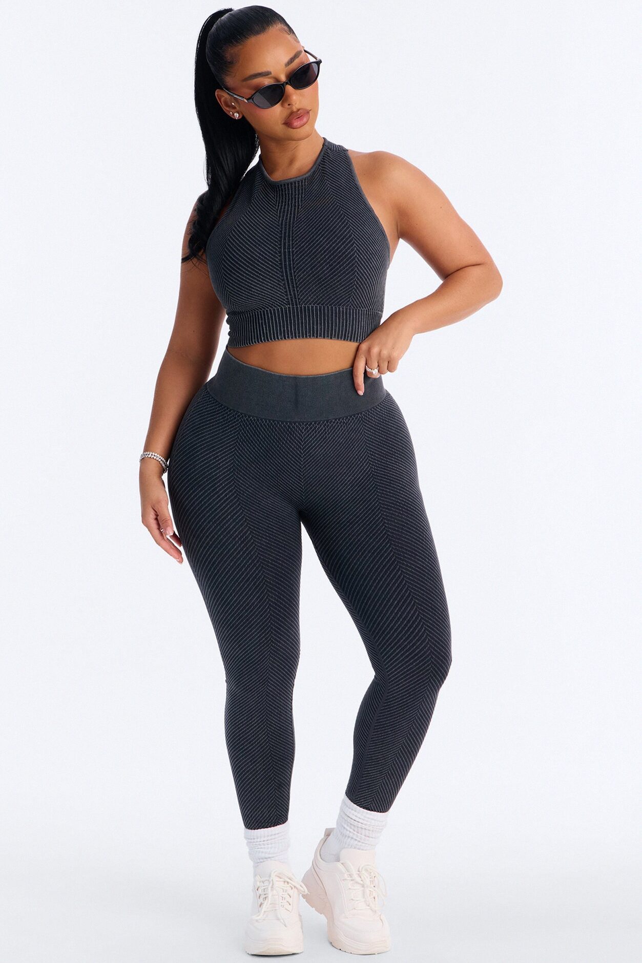 High Function Seamless Legging Set - Black