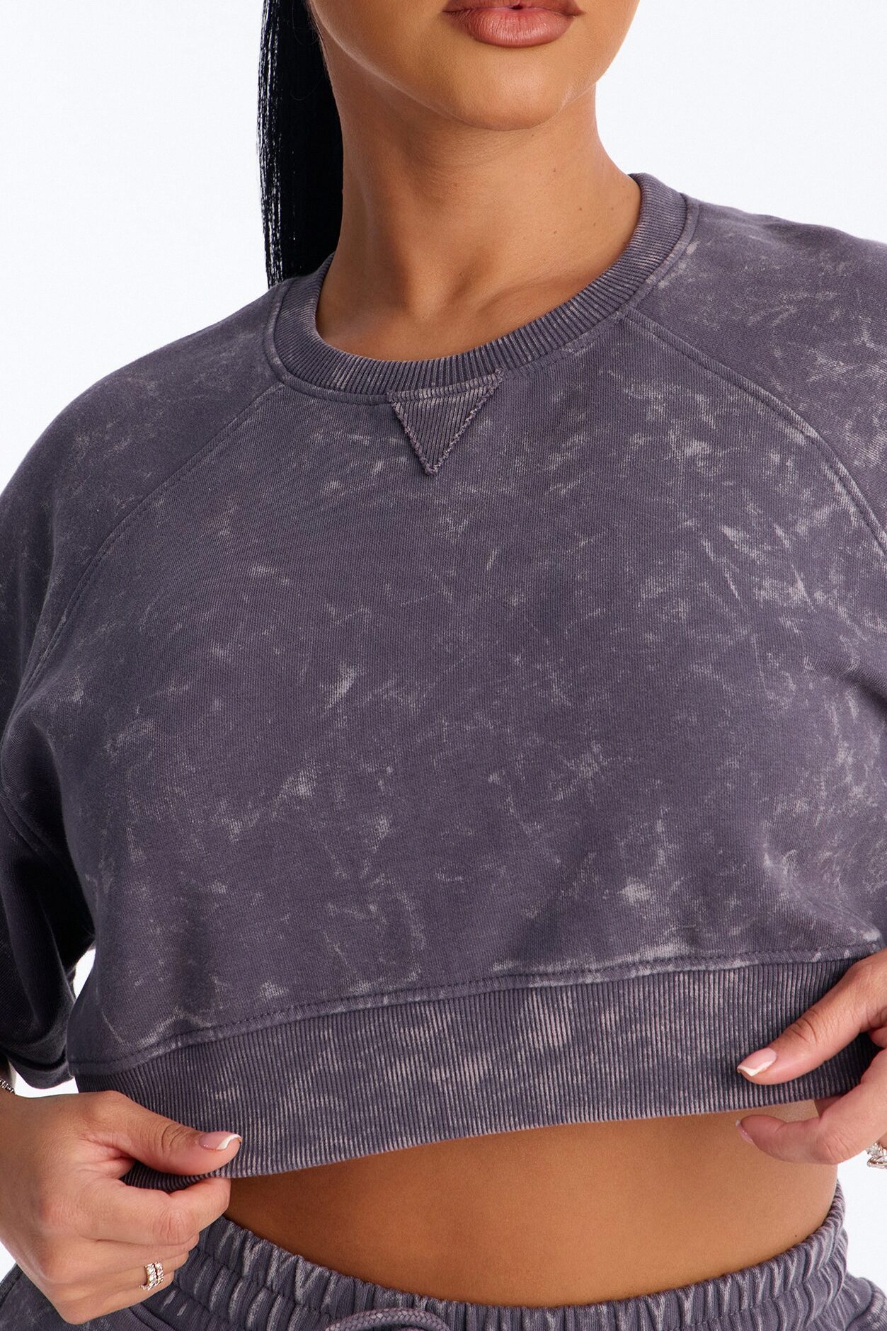 Wait For It Washed Top - Charcoal