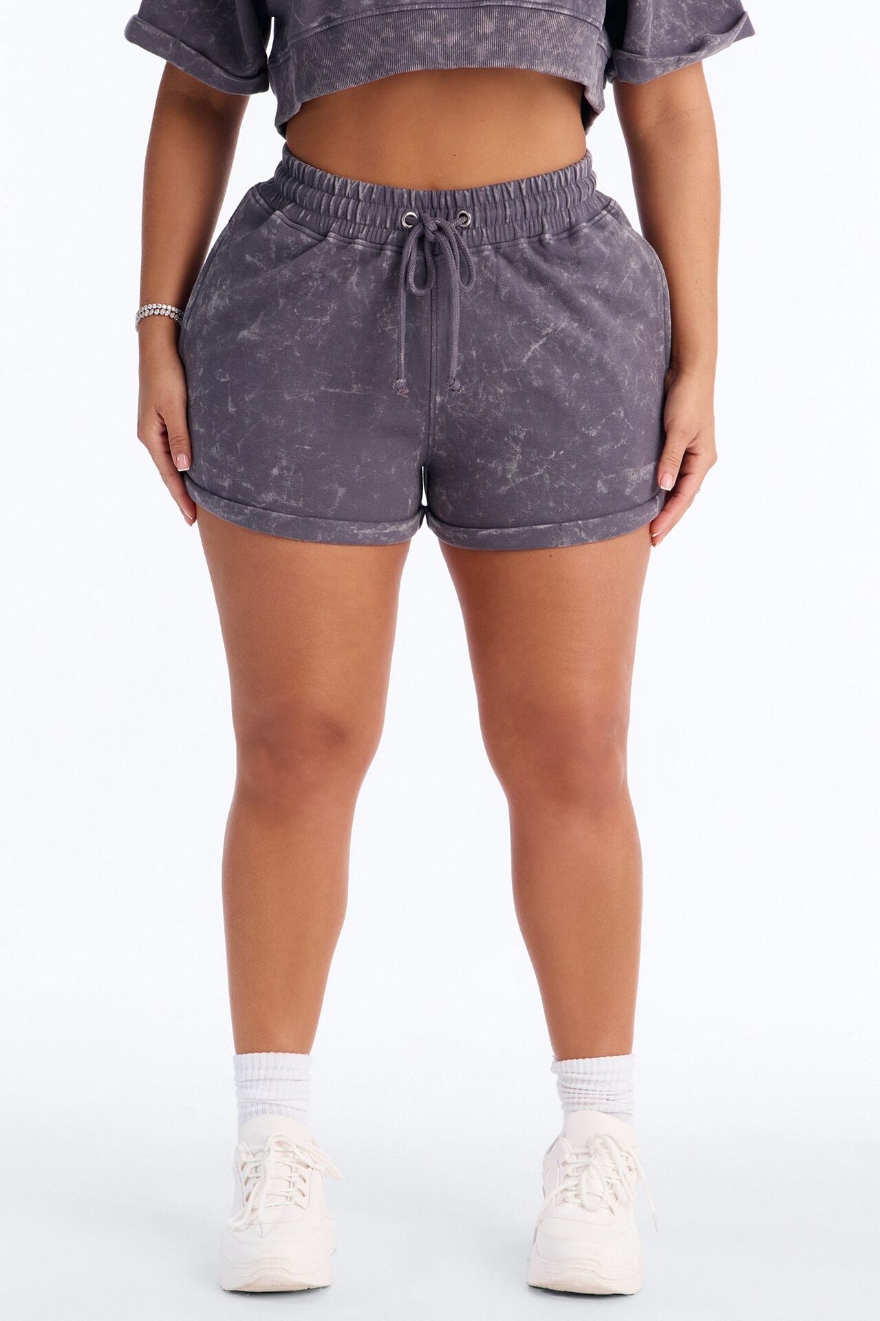 Wait For It Washed Sweatshorts - Charcoal