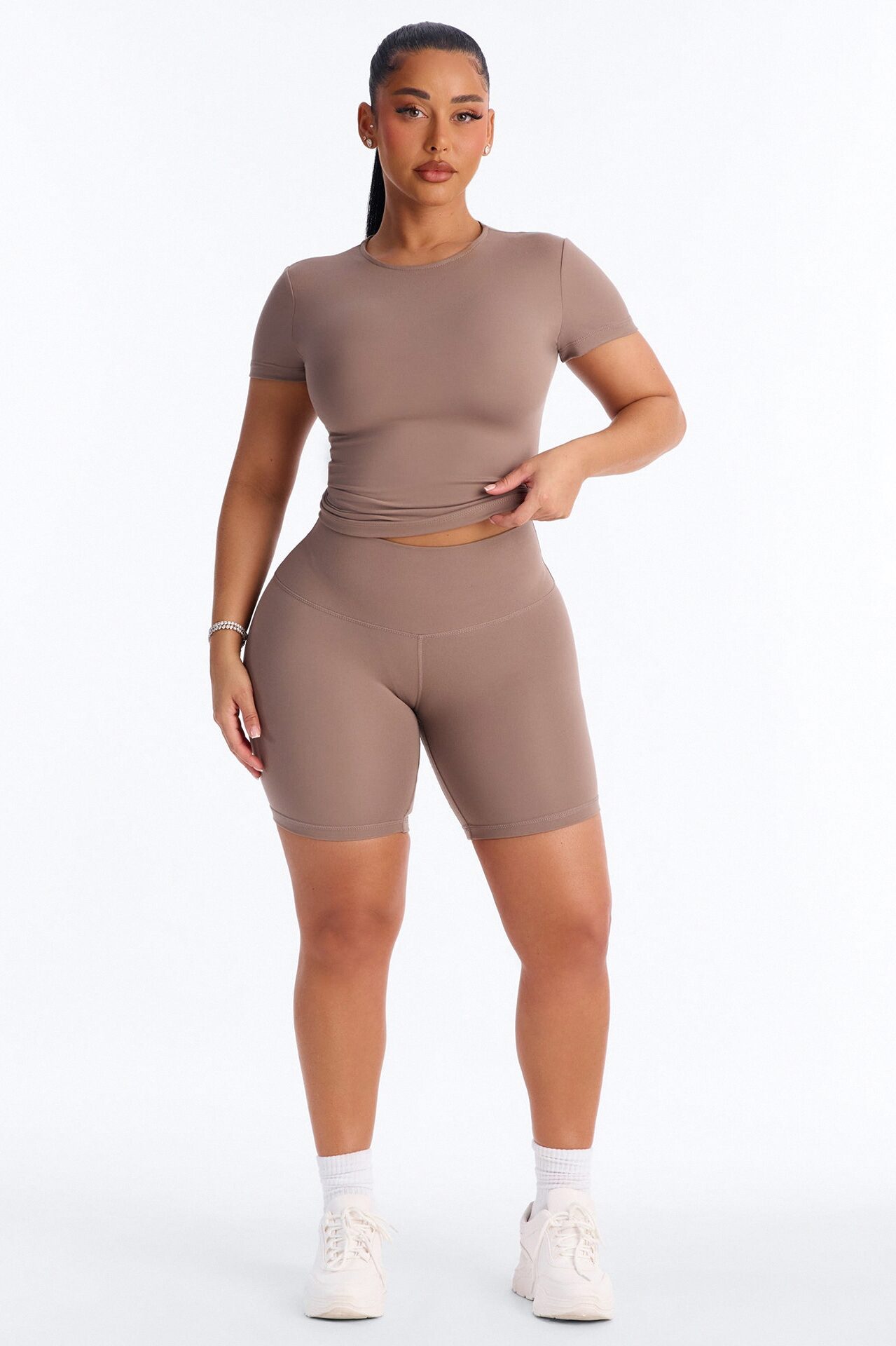 Myla Tricot Lounge Biker Shorts - Mocha