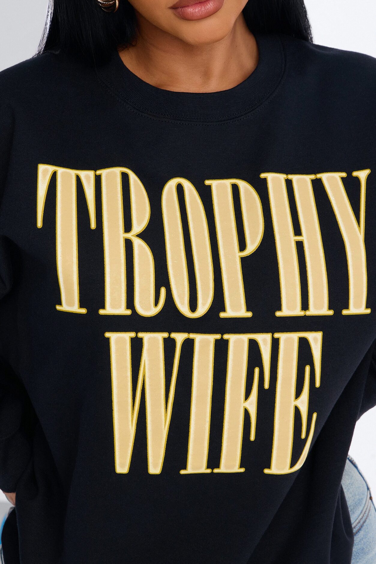 Trophy Wife Fleece Sweatshirt - Black