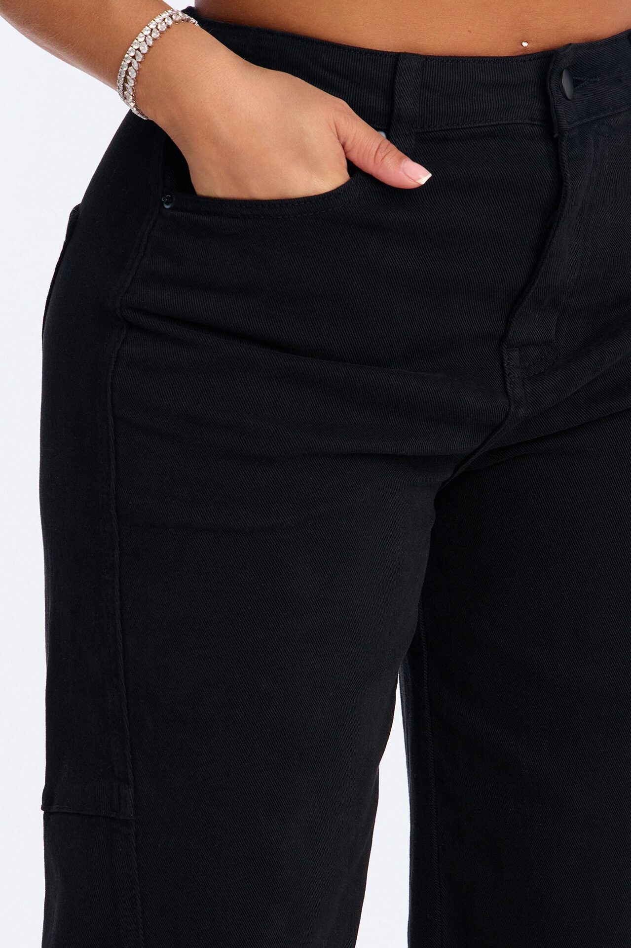 Palisades Stretch Mom Jeans - Black