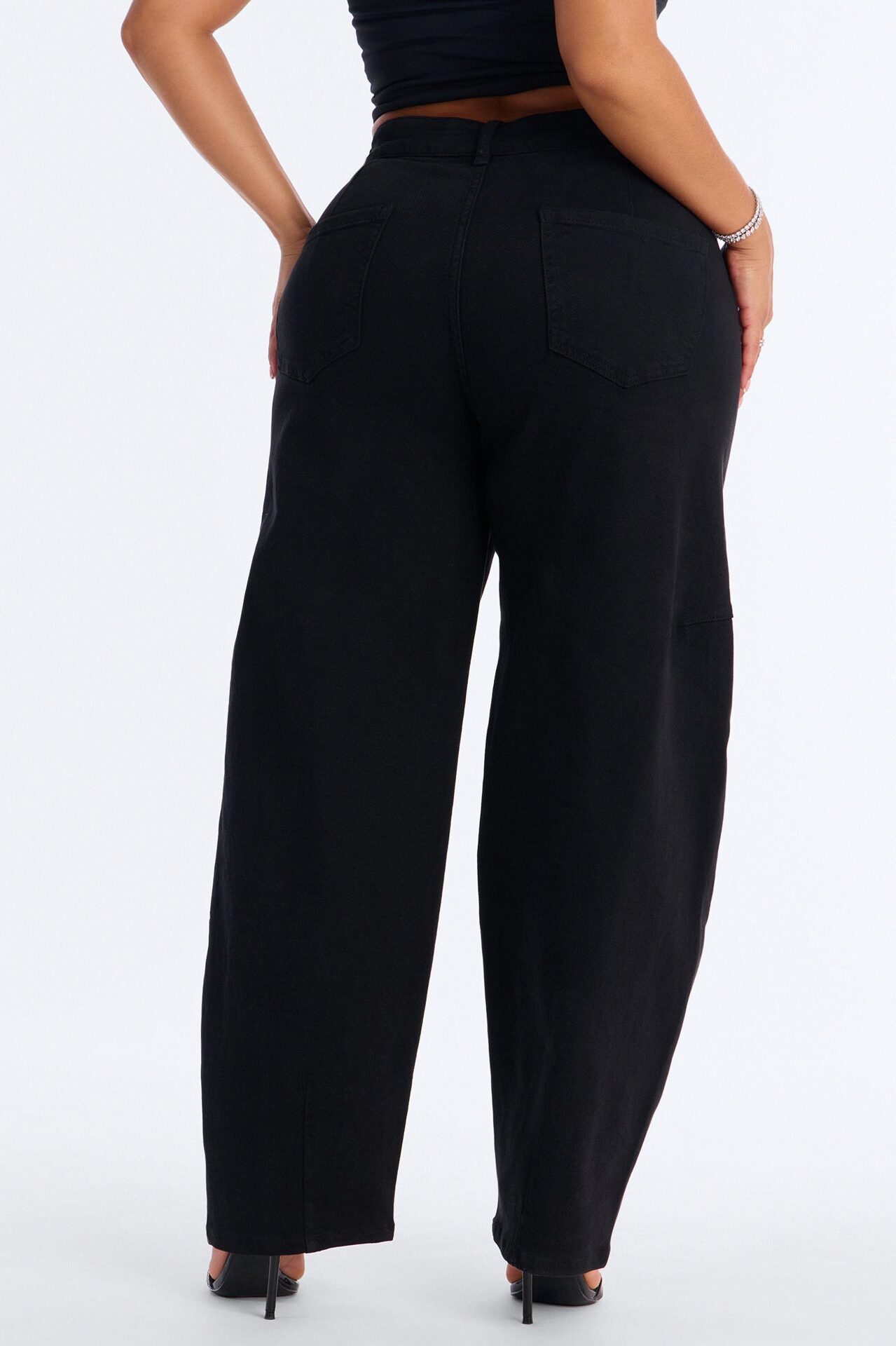 Palisades Stretch Mom Jeans - Black
