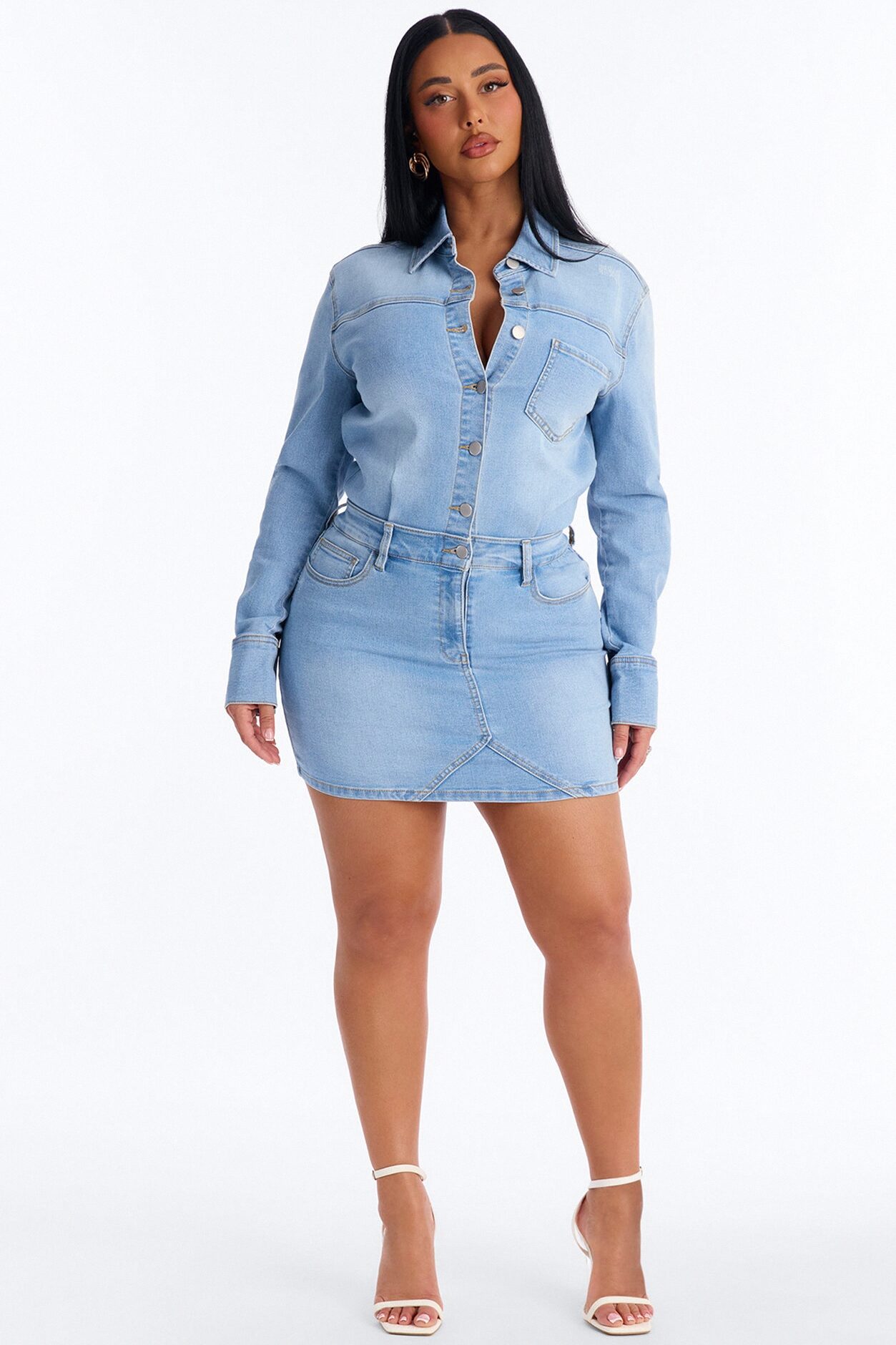 Belleville Denim Mini Dress - Light Wash