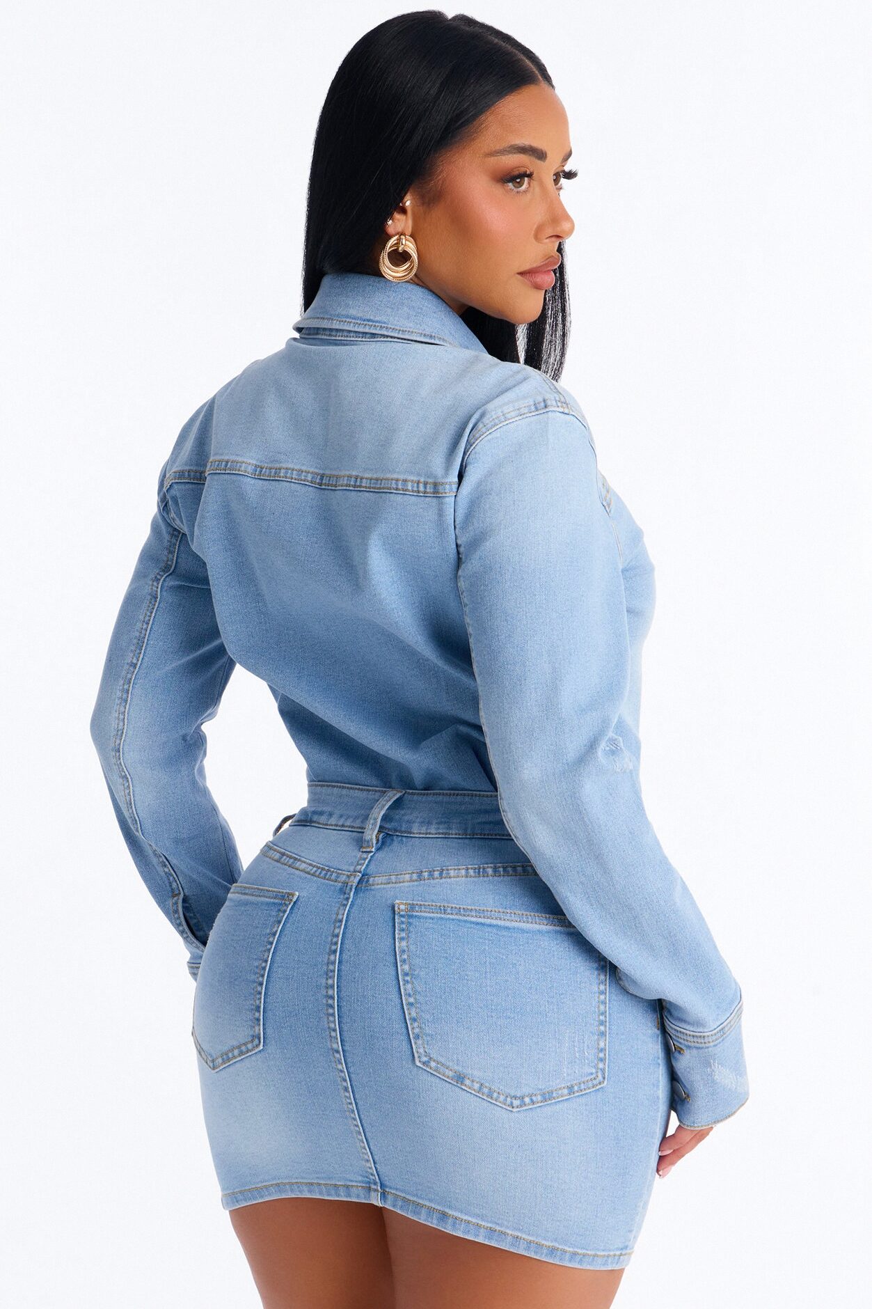 Belleville Denim Mini Dress - Light Wash