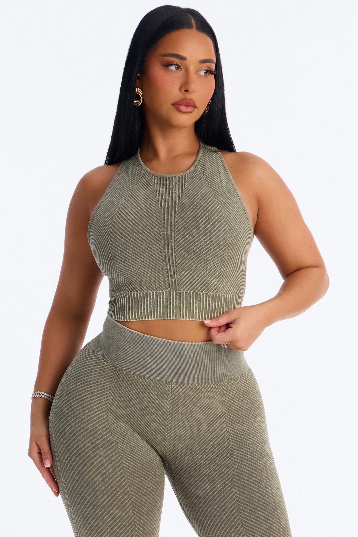 High Function Seamless Legging Set - Olive