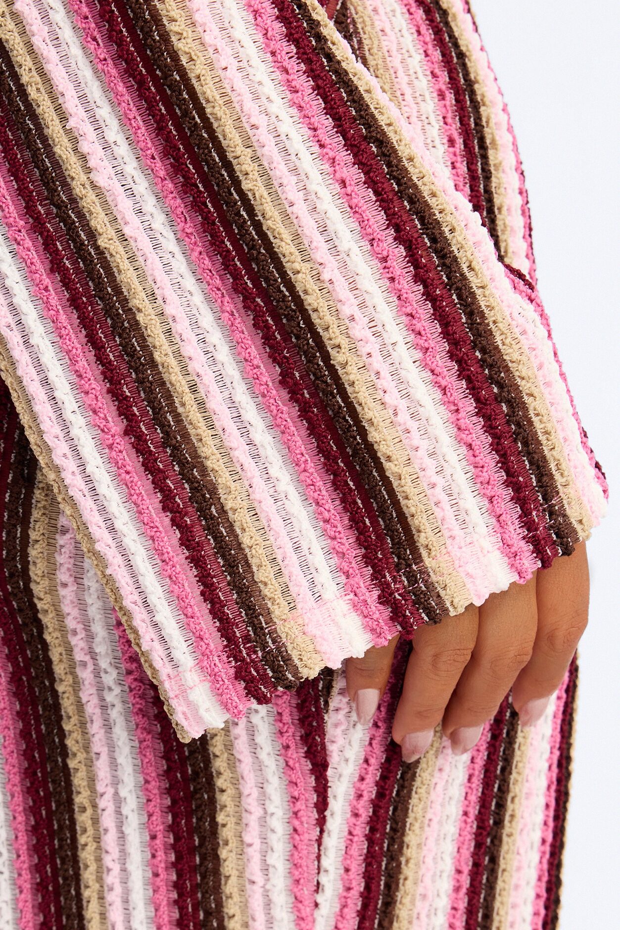 Glow Getter Crochet Maxi Dress - Pink/combo