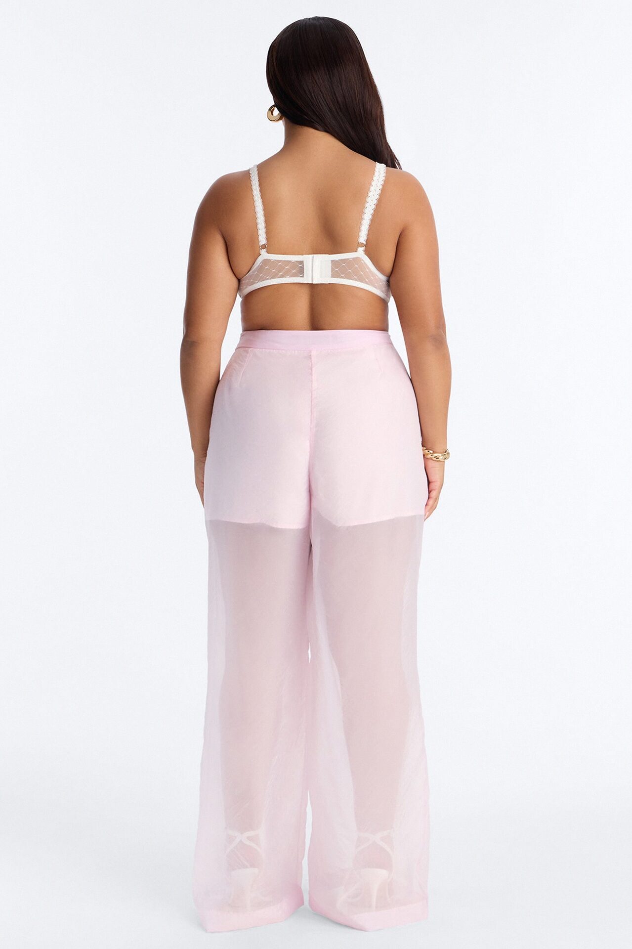 Blossom Organza Trousers - Light Pink